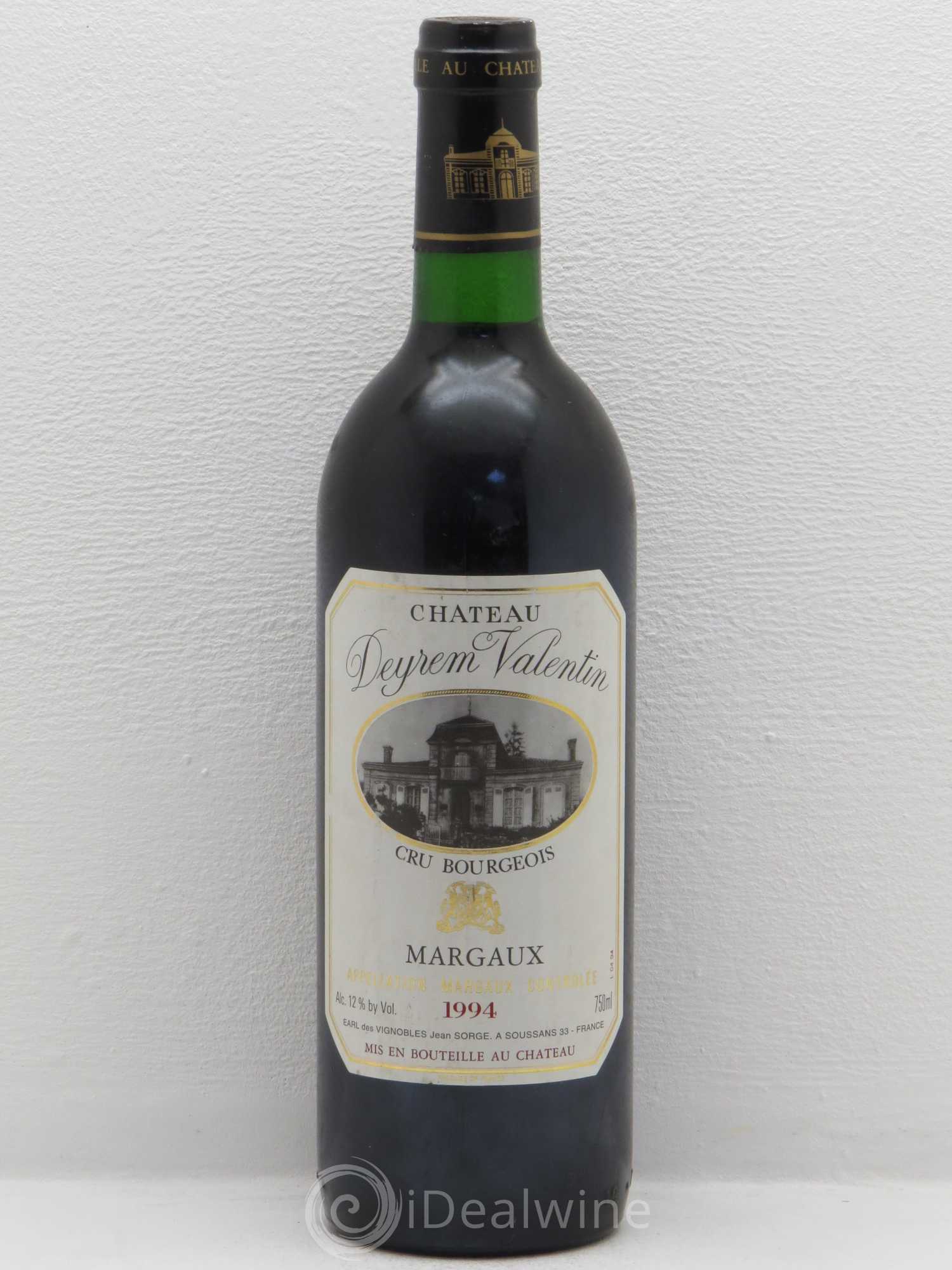 Château Deyrem Valentin Cru Bourgeois (sans prix de réserve) 1994 - Lot de 1 bouteille - 0