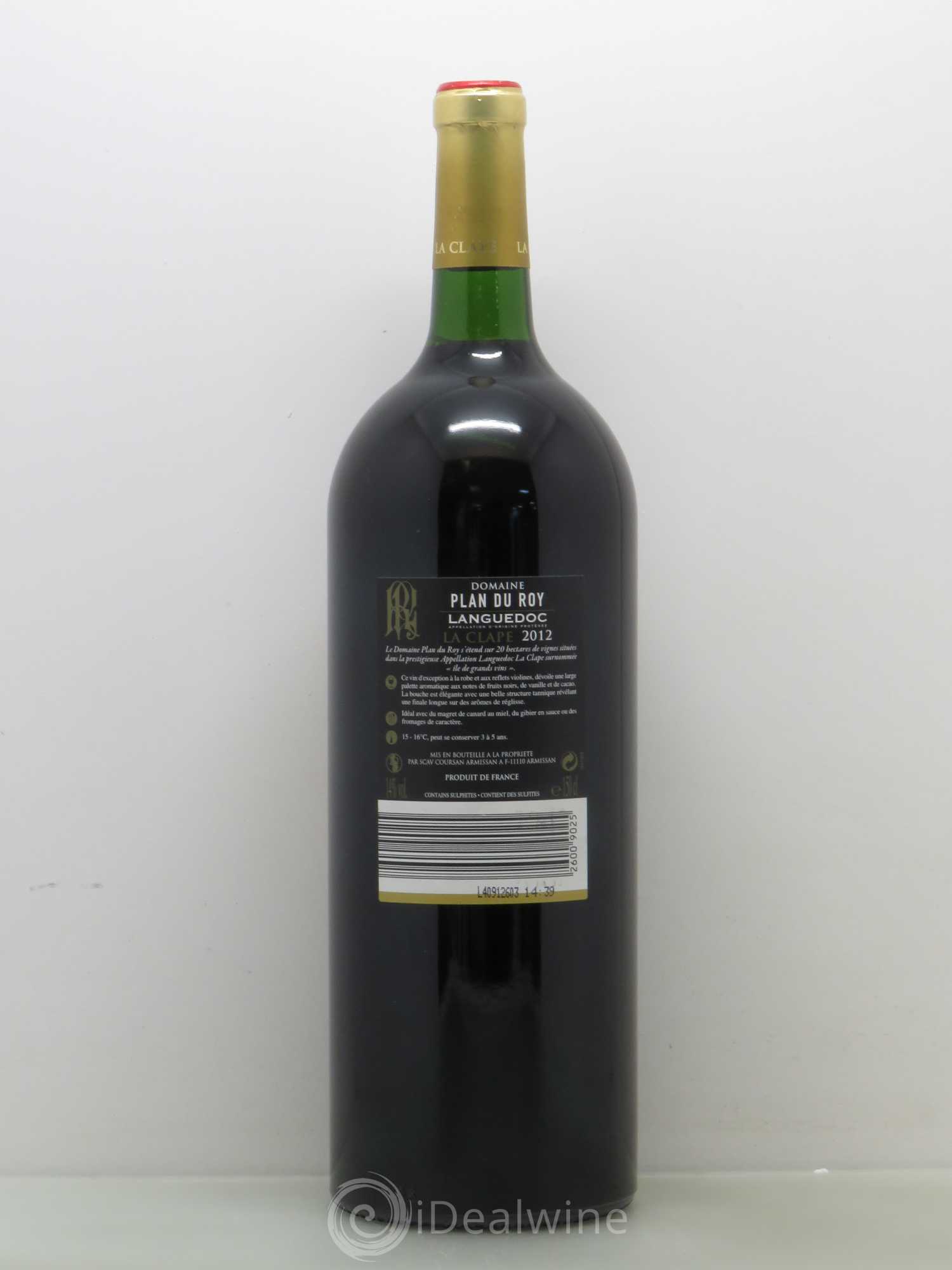 Coteaux du Languedoc La Clape Domaine Plan du Roy 2012 - Lot of 1 magnum - 1
