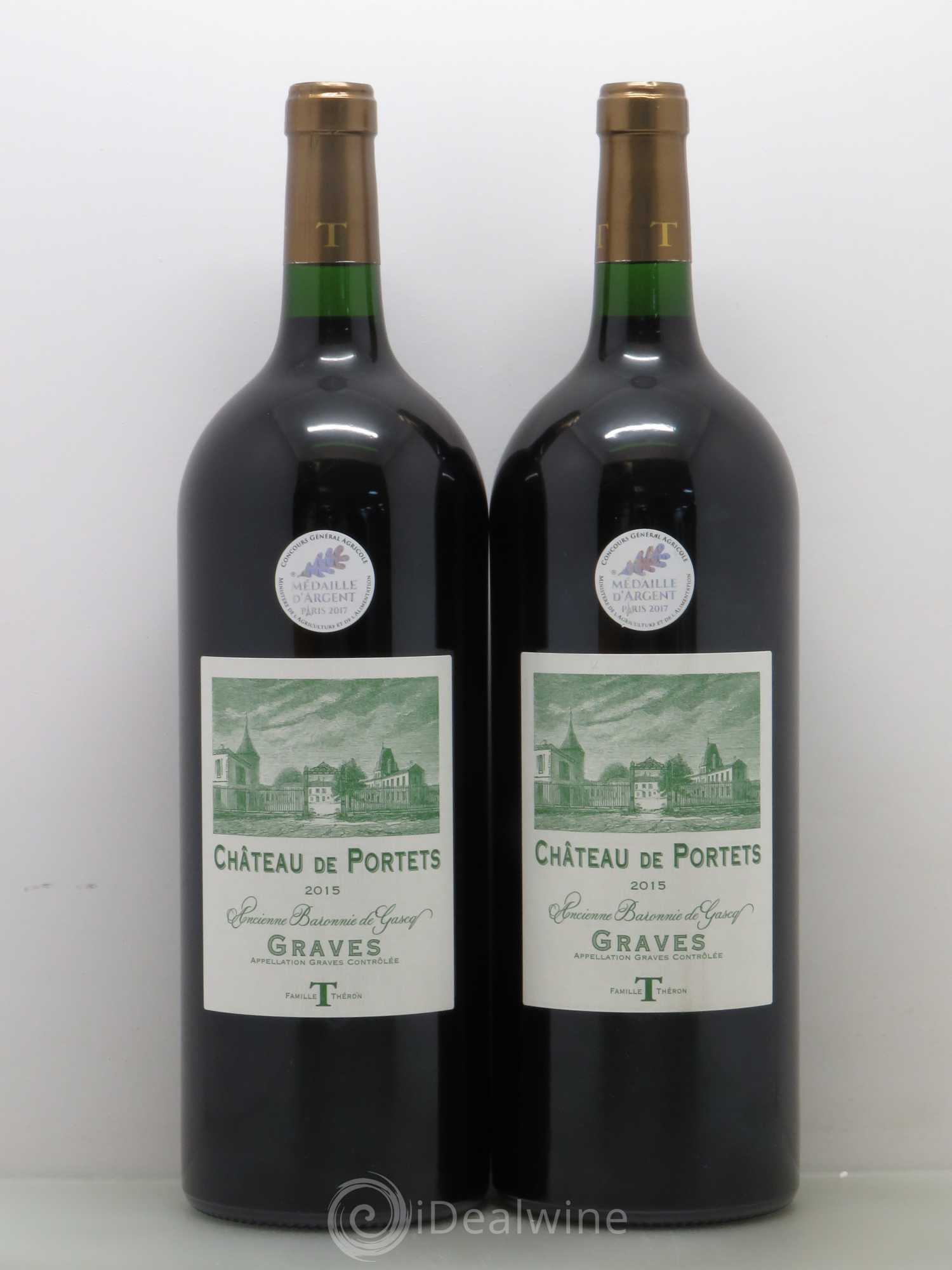 Graves Chateau Des Portets 2015 - Posten von 2 Magnum - 0