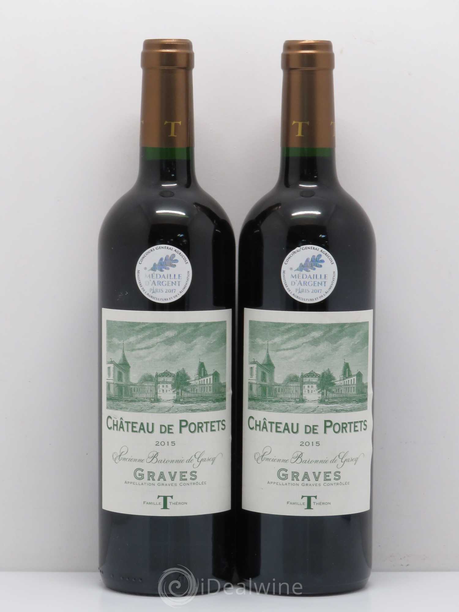 Graves Chateau de Portets (no reserve) 2015 - Lot of 2 bottles - 0