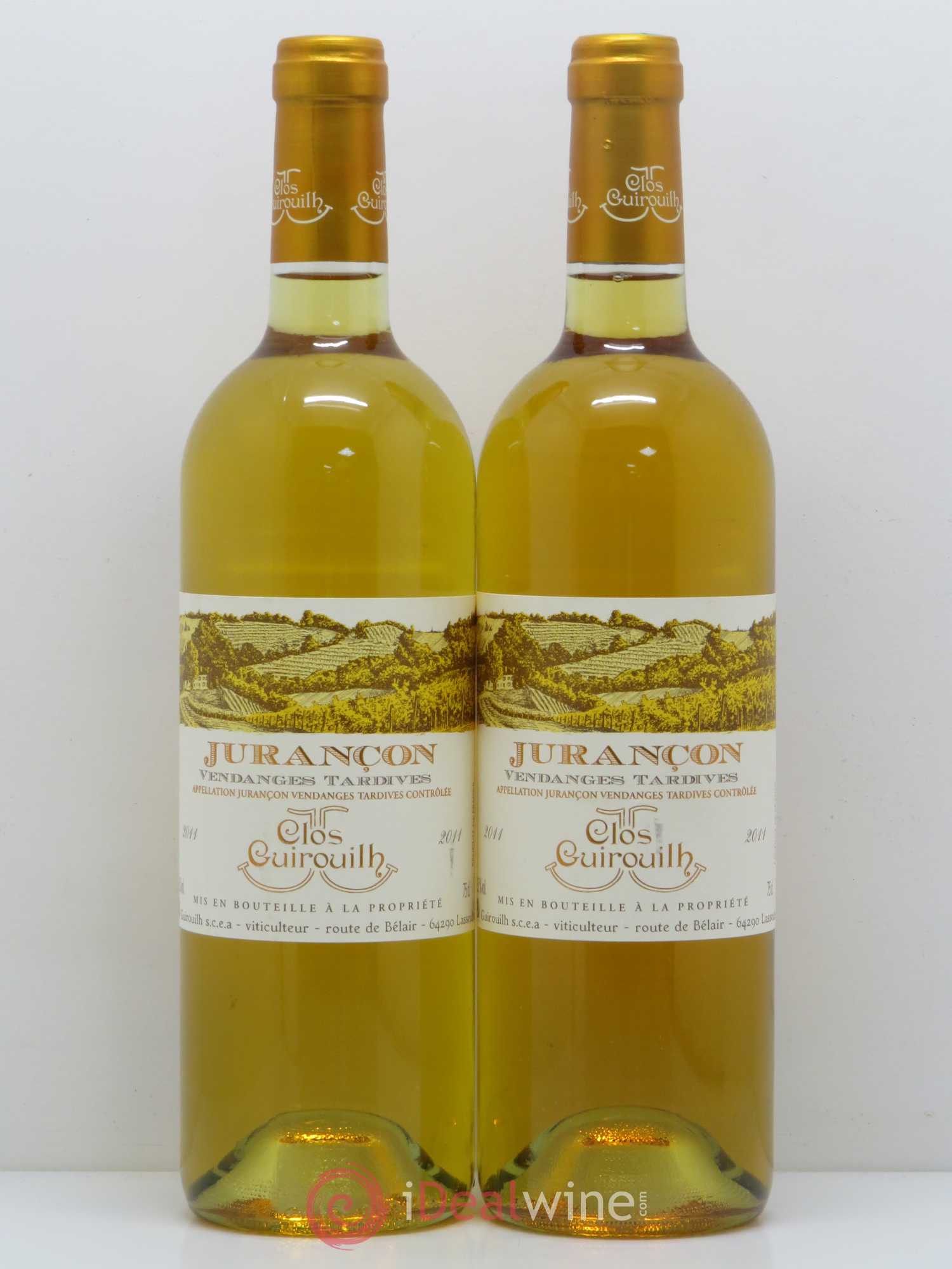 Jurançon Vendanges tardives Clos Guirouilh 2011 - Posten von 2 Flaschen - 0