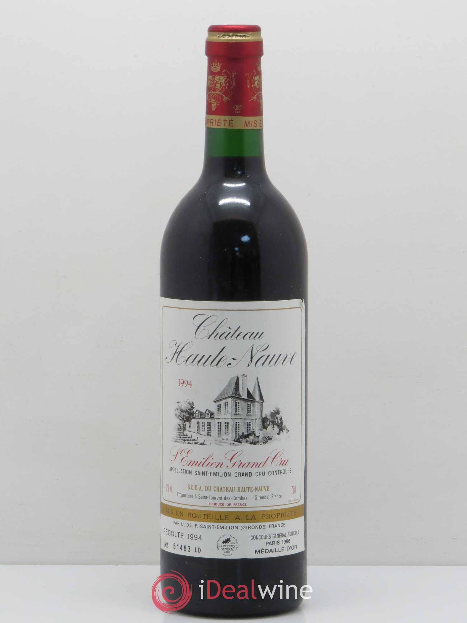 Saint-Émilion Château haute-nauve (sans prix de réserve) 1994 - Posten von 1 Flasche - 0