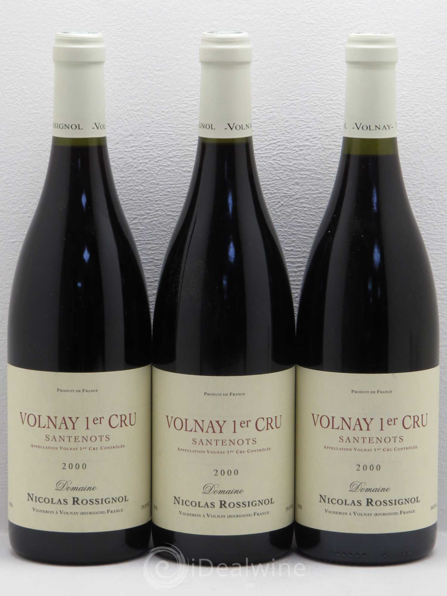 Volnay 1er Cru Santenots Nicolas Rossignol 2000 - Posten von 3 Flaschen - 0