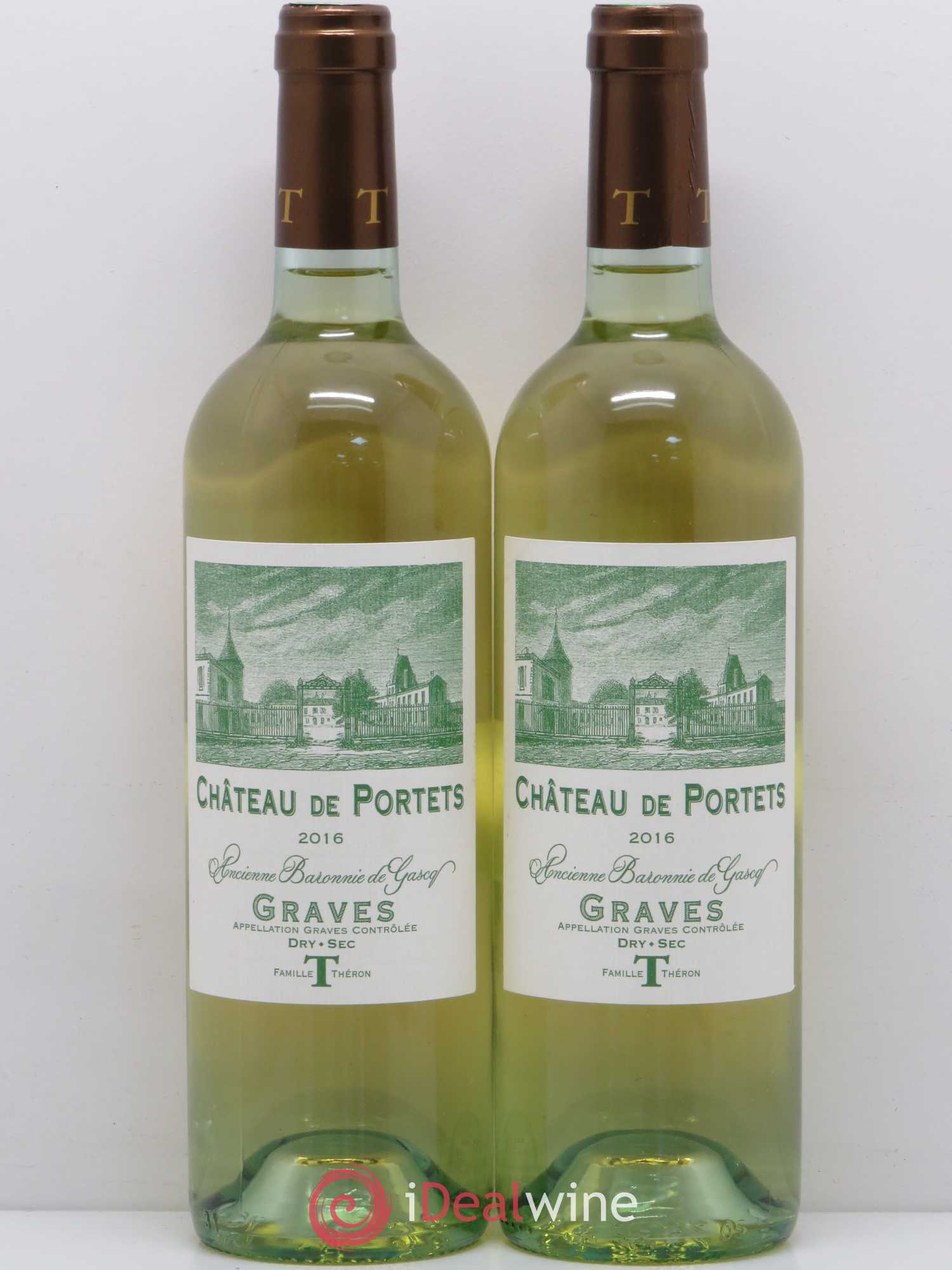 Graves Chateau de portets ancienne baronnie de gascq (sans prix de réserve) 2016 - Posten von 2 Flaschen - 0
