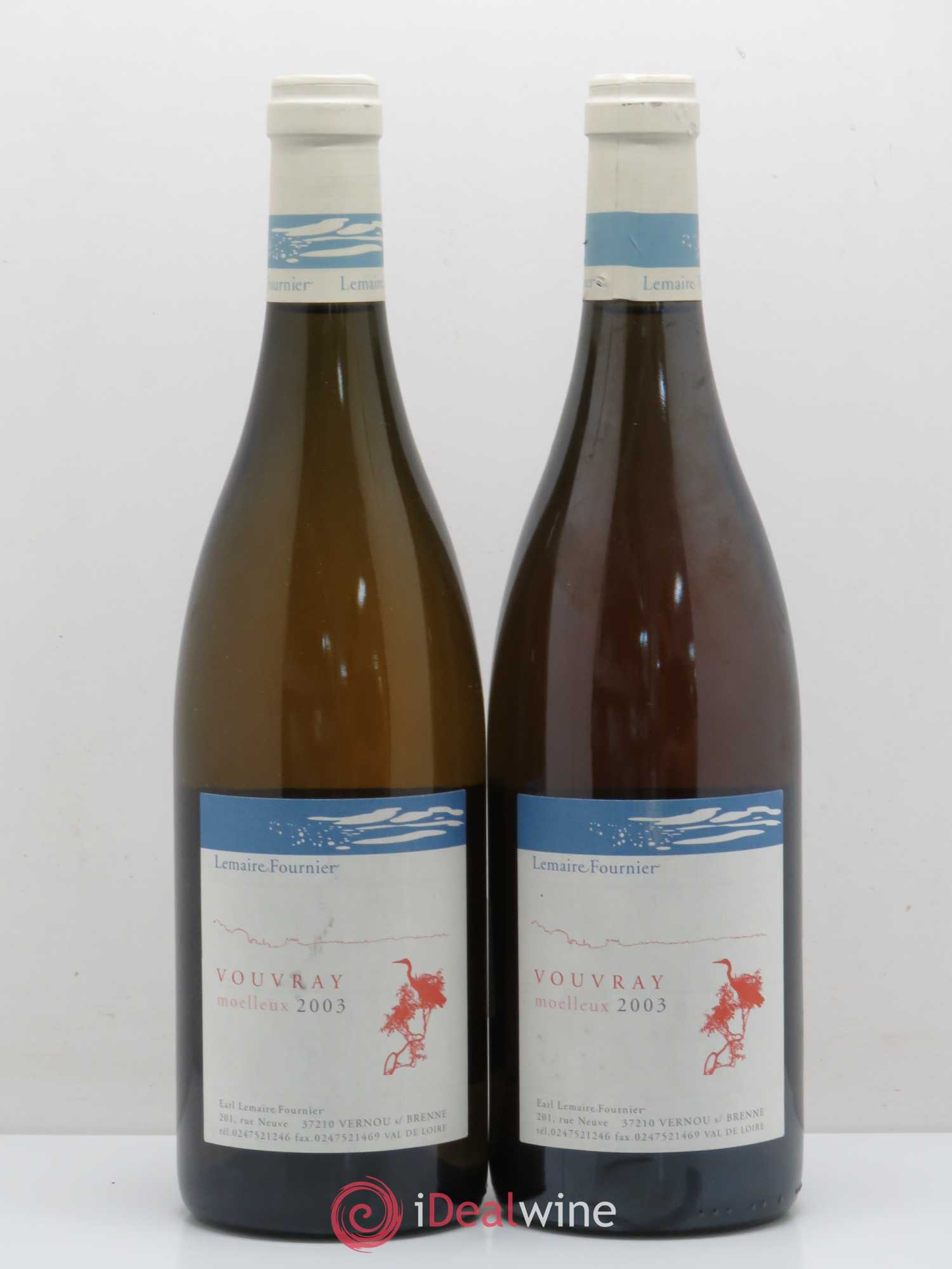 Vouvray Domaine Lemaire Fournier 2003 - Lotto di 2 bottiglie - 0