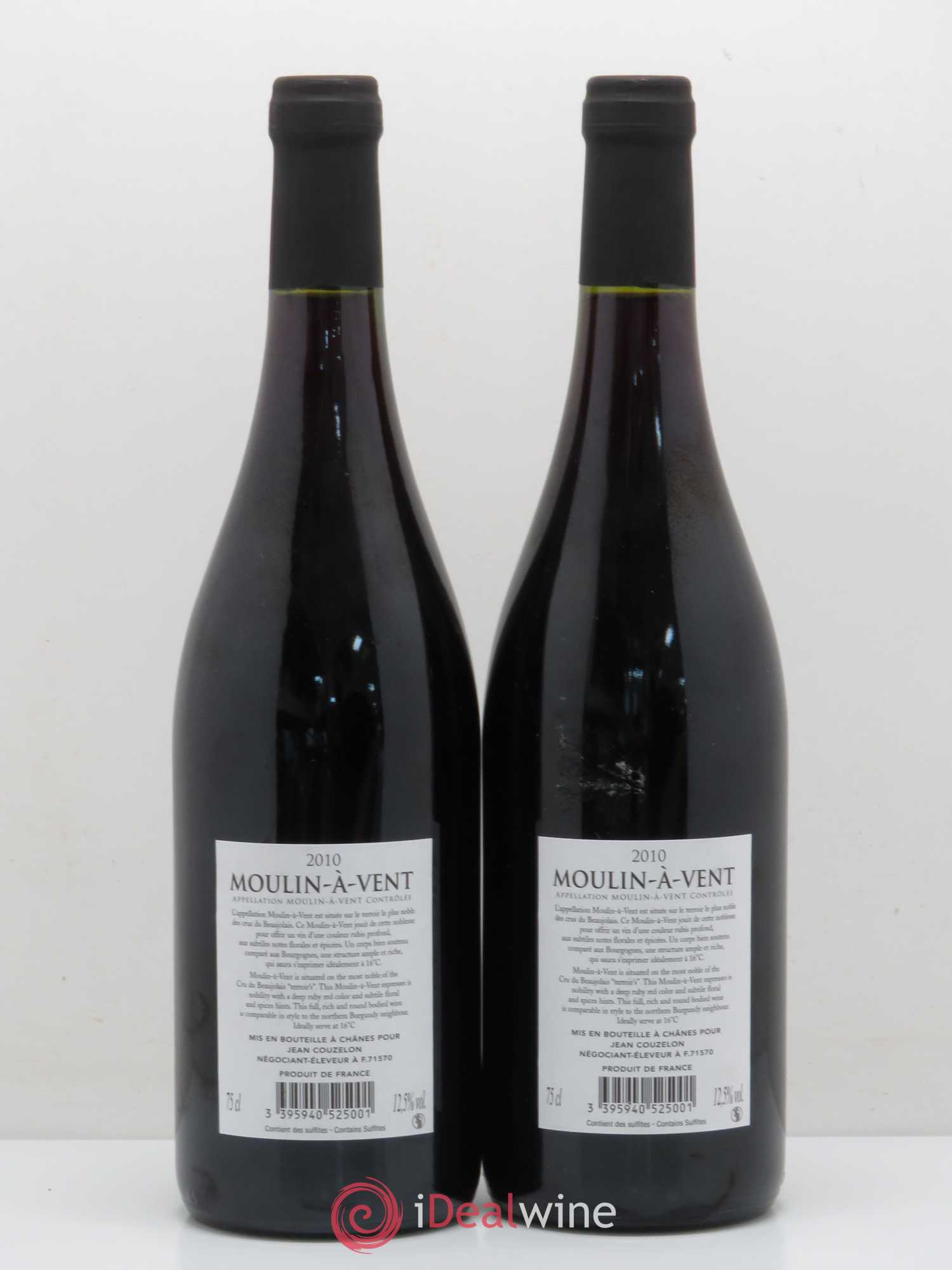 Moulin-à-Vent Vieilles vignes Domaine Jean Couzelon 2010 - Posten von 2 Flaschen - 1