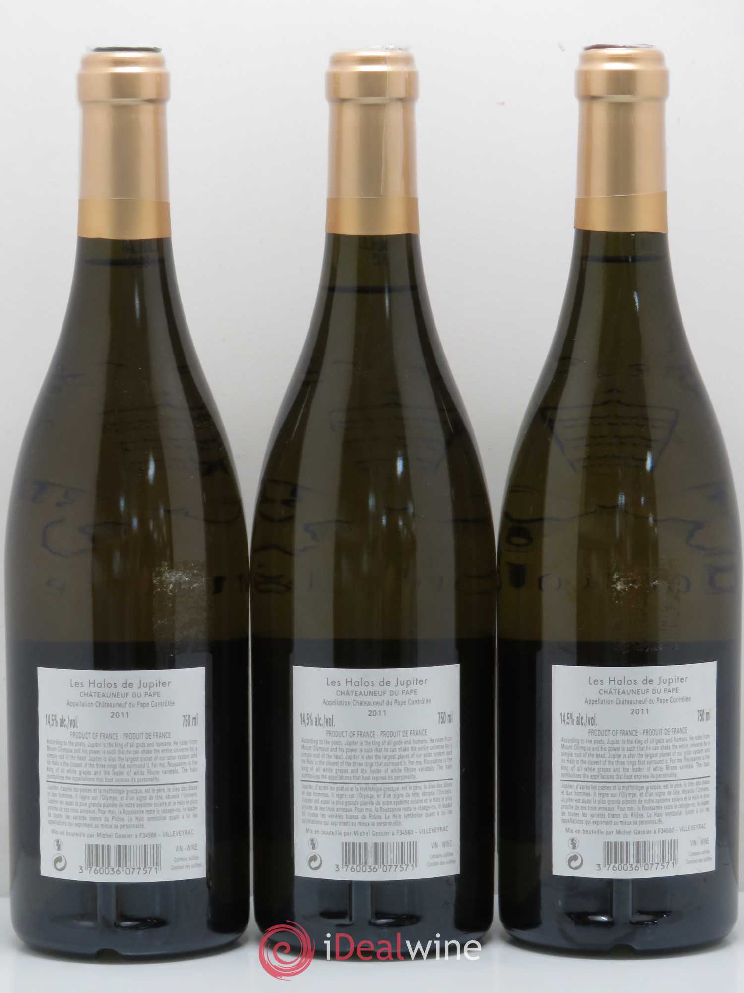 Châteauneuf-du-Pape Les halos de jupiter Domaine Philippe Cambie (sans prix de réserve) 2011 - Lot de 3 bouteilles - 1