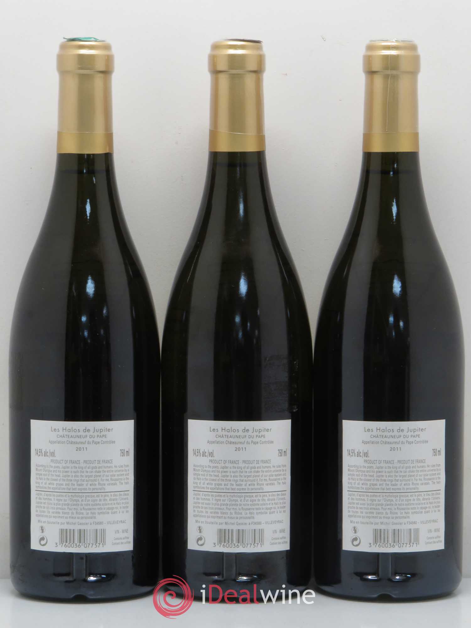 Châteauneuf-du-Pape Les Halos de Jupiter Domaine Philippe Cambié 2011 - Lot de 3 bouteilles - 1