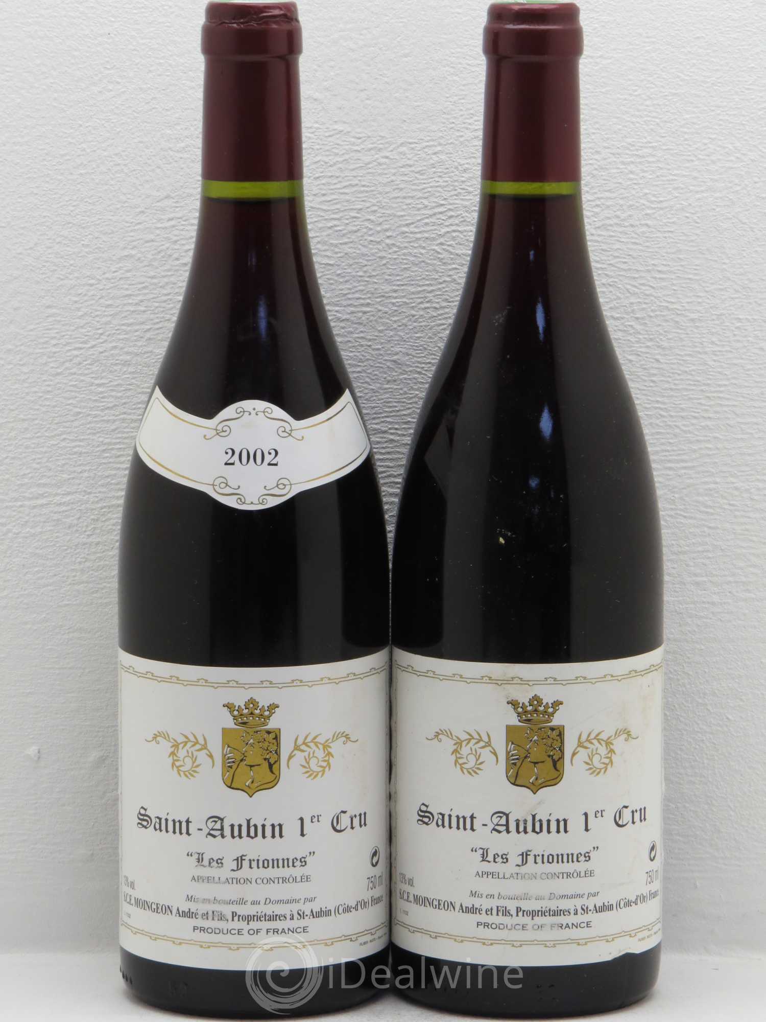 Saint-Aubin 1er Cru Les Frionnes Moingeon 2002 - Lot de 2 bouteilles - 0