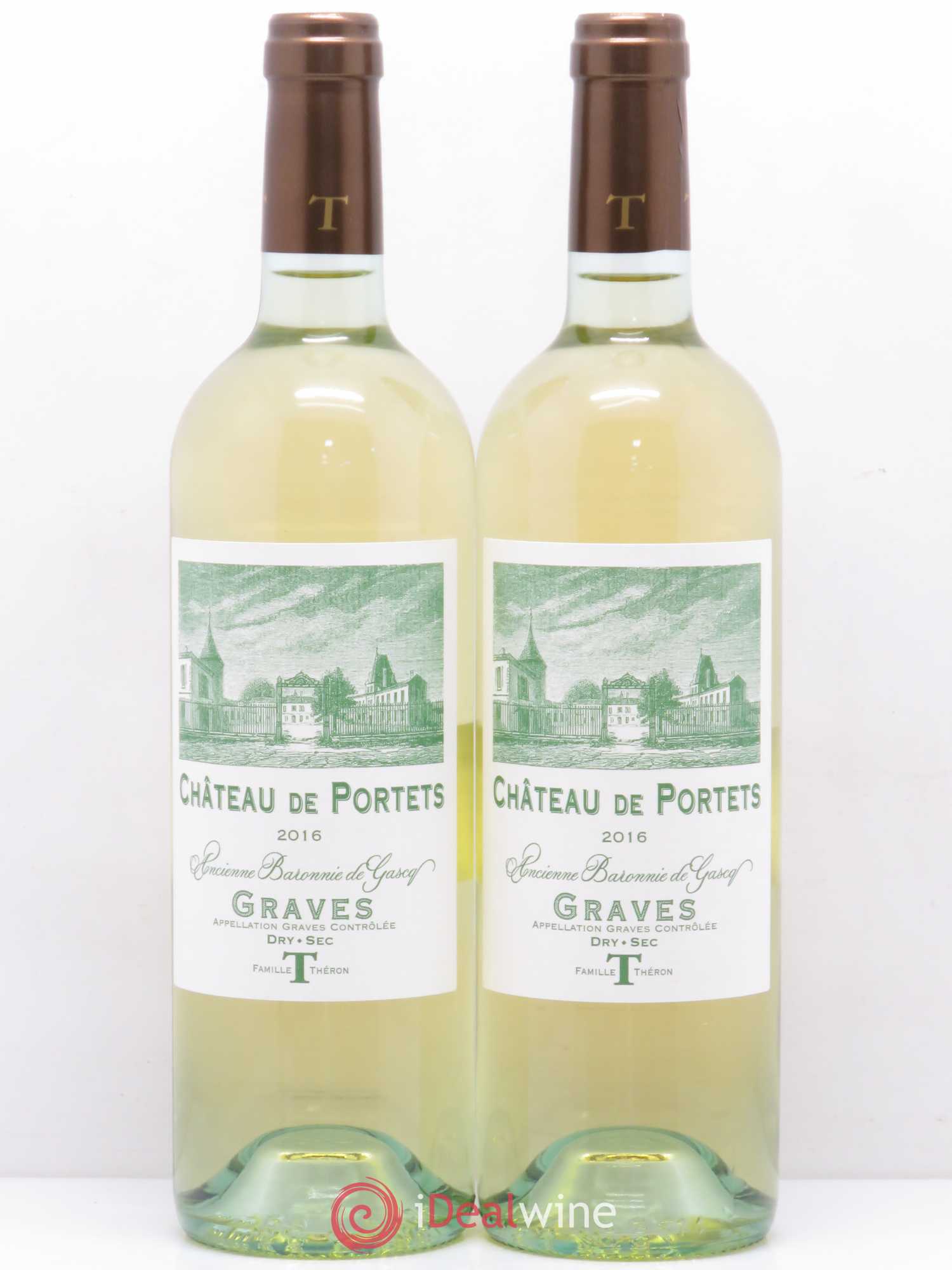 Graves Château de Portets Ancienne Baronnie de Gascq 2016 - Posten von 2 Flaschen - 0