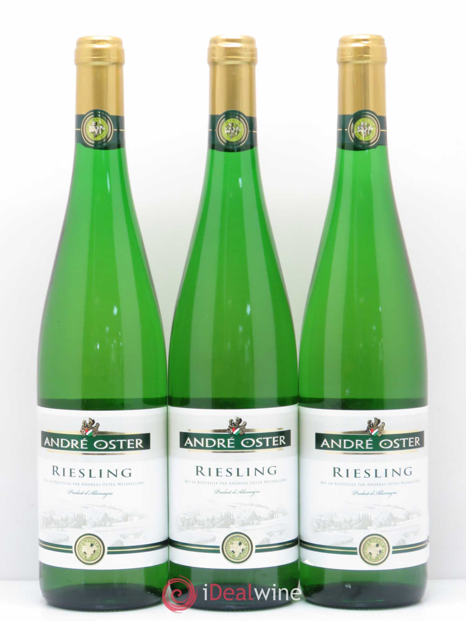 Riesling Rheinhessen Andre Oster Allemagne (sans prix de réserve) 2017 - Posten von 3 Flaschen - 0