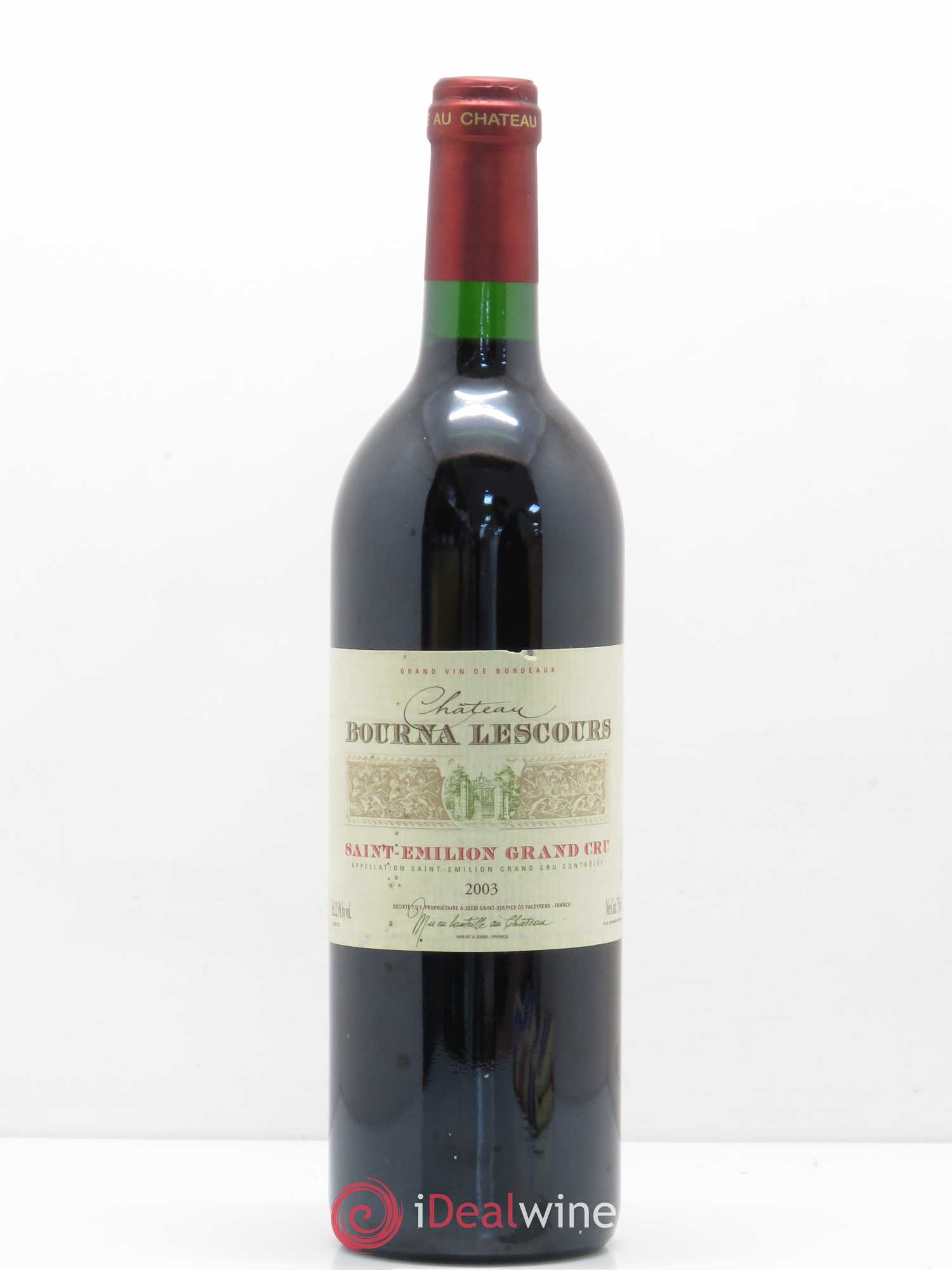 Saint-Émilion Grand Cru Bourna Lescours 2003 - Posten von 1 Flasche - 0