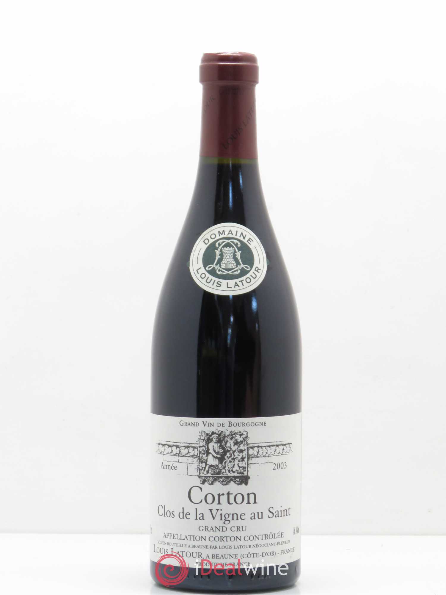 Corton Grand Cru Clos de la vigne au Saint Louis Latour 2003 - Lot de 1 bouteille - 0