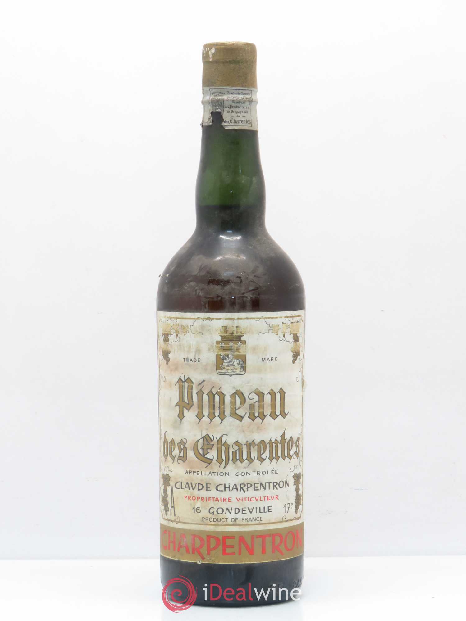 Alcools divers Pineau des Charentes Claude Charpentron - Lot de 1 bouteille - 0