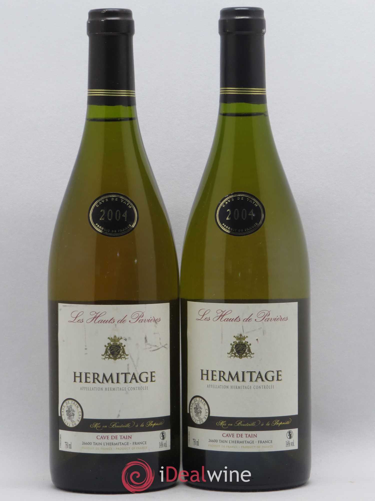 Hermitage Les Hauts de Pavières Caves de Tain (sans prix de réserve) 2004 - Posten von 2 Flaschen - 0