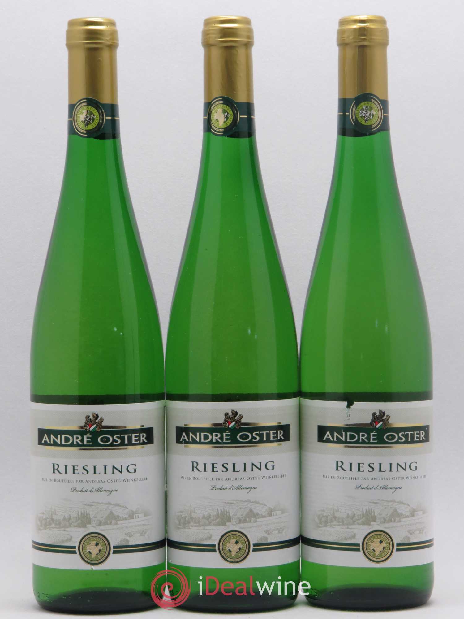 Allemagne Mosel-Saar Rheinhessen Riesling André Oster (sans prix de réserve) 2017 - Posten von 3 Flaschen - 0