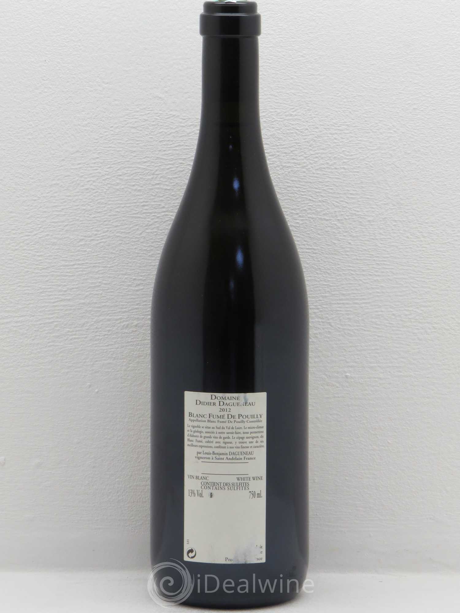 Vin de France (anciennement Pouilly-Fumé) Buisson Renard Dagueneau (Domaine Didier - Louis-Benjamin) 2012 - Lot de 1 bouteille - 1