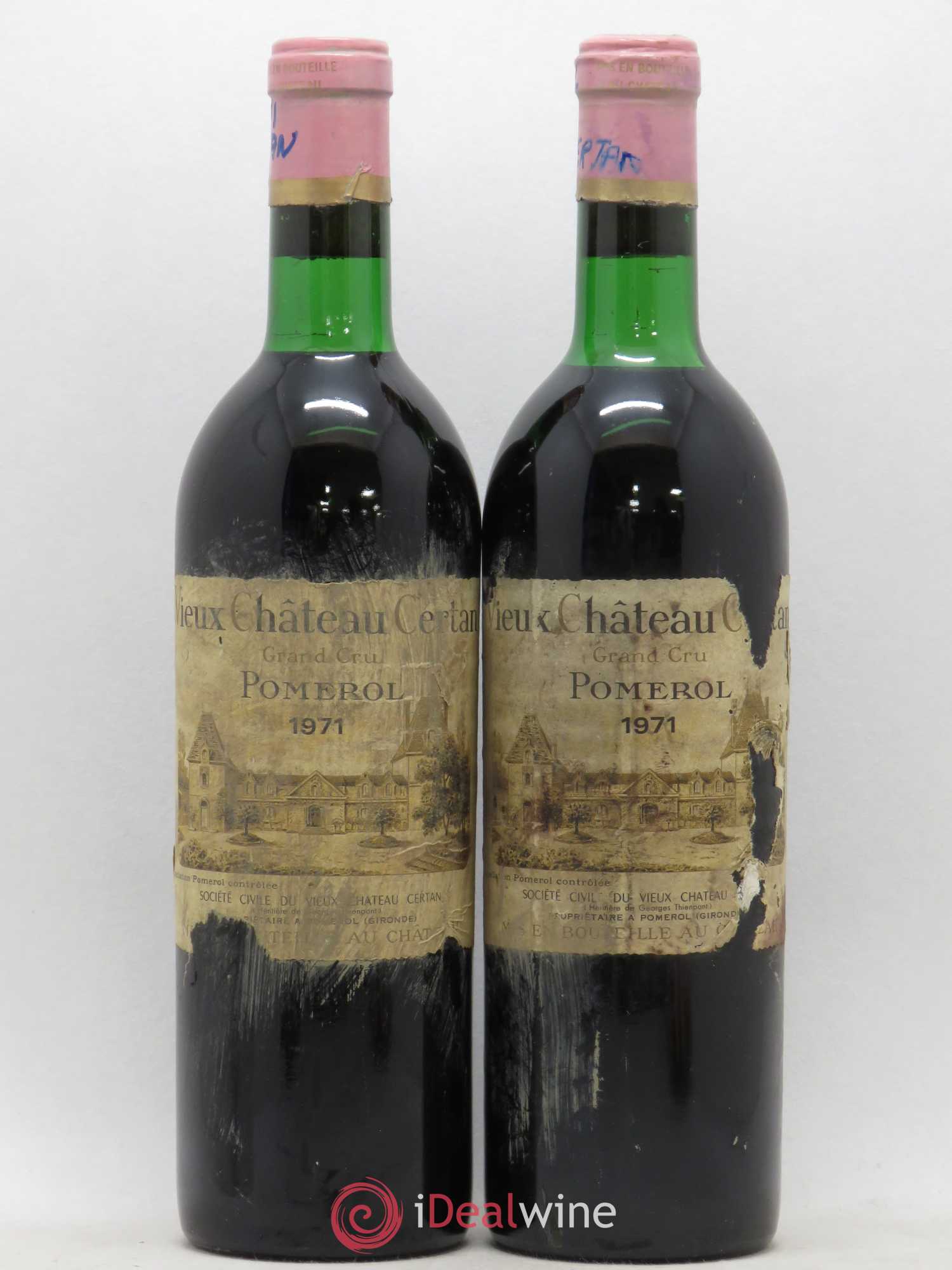 Vieux Château Certan 1971 - Lot de 2 bouteilles - 0