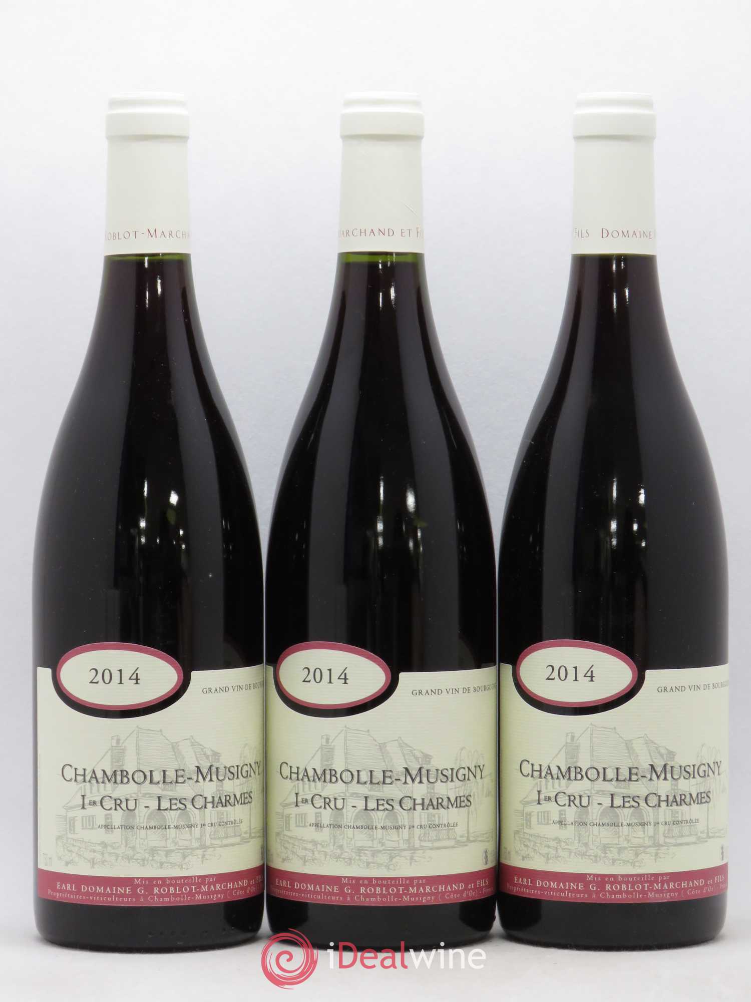 Chambolle-Musigny 1er Cru Les Charmes Domaine Roblot Marchand et Fils 2014 - Posten von 3 Flaschen - 0