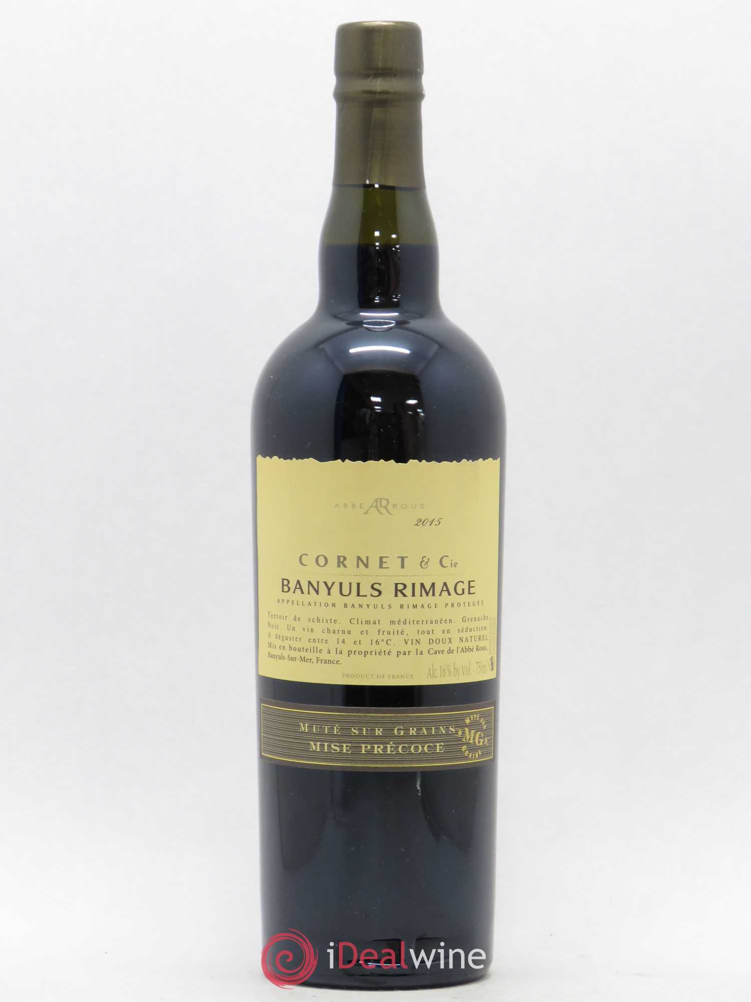 Banyuls Cave De L'Abbé Rous Rimage Mute Sur Grains Mise Precoce 2015 - Posten von 1 Flasche - 0