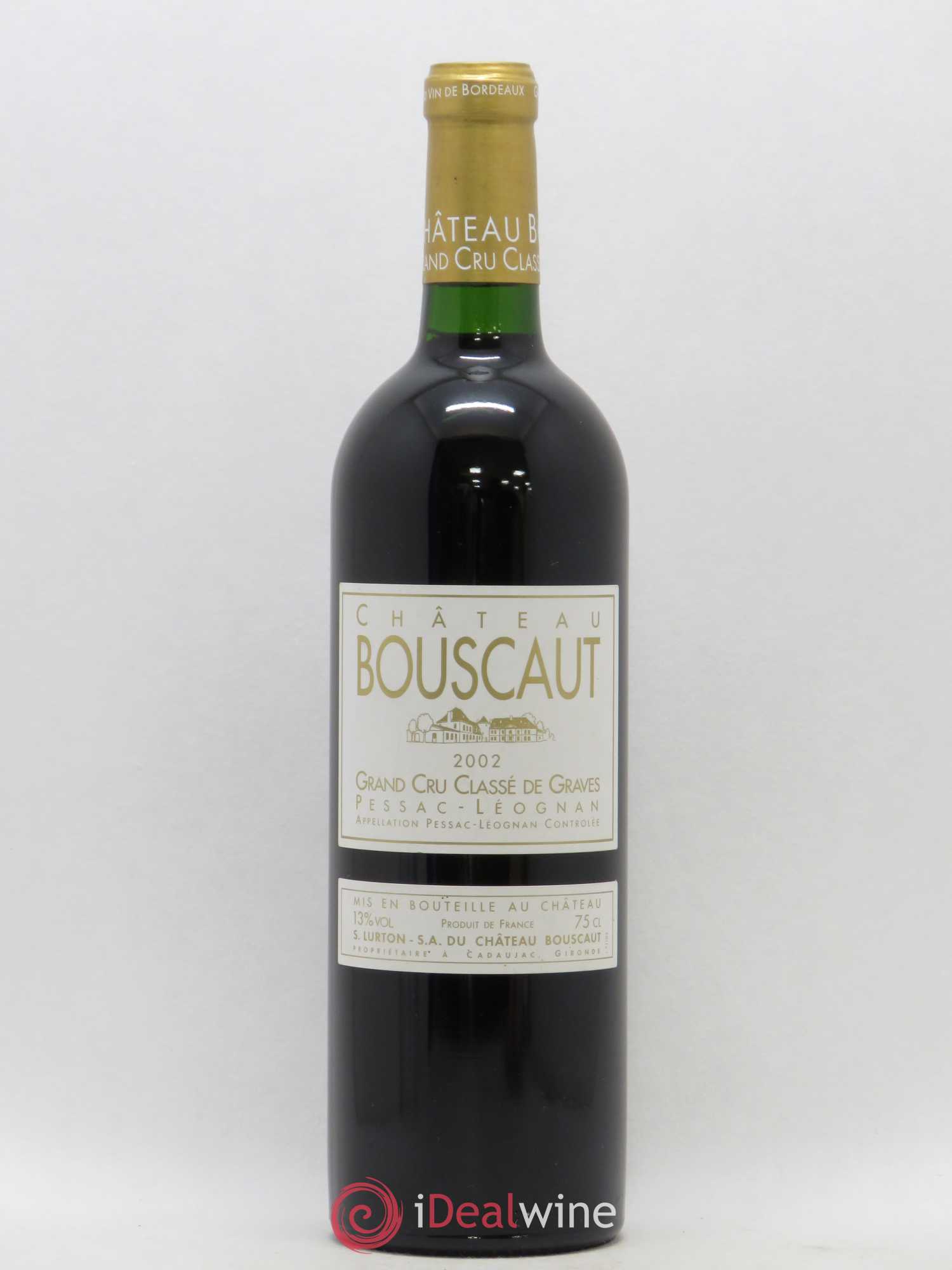 Château Bouscaut Cru Classé de Graves 2002 - Lot de 1 bouteille - 0