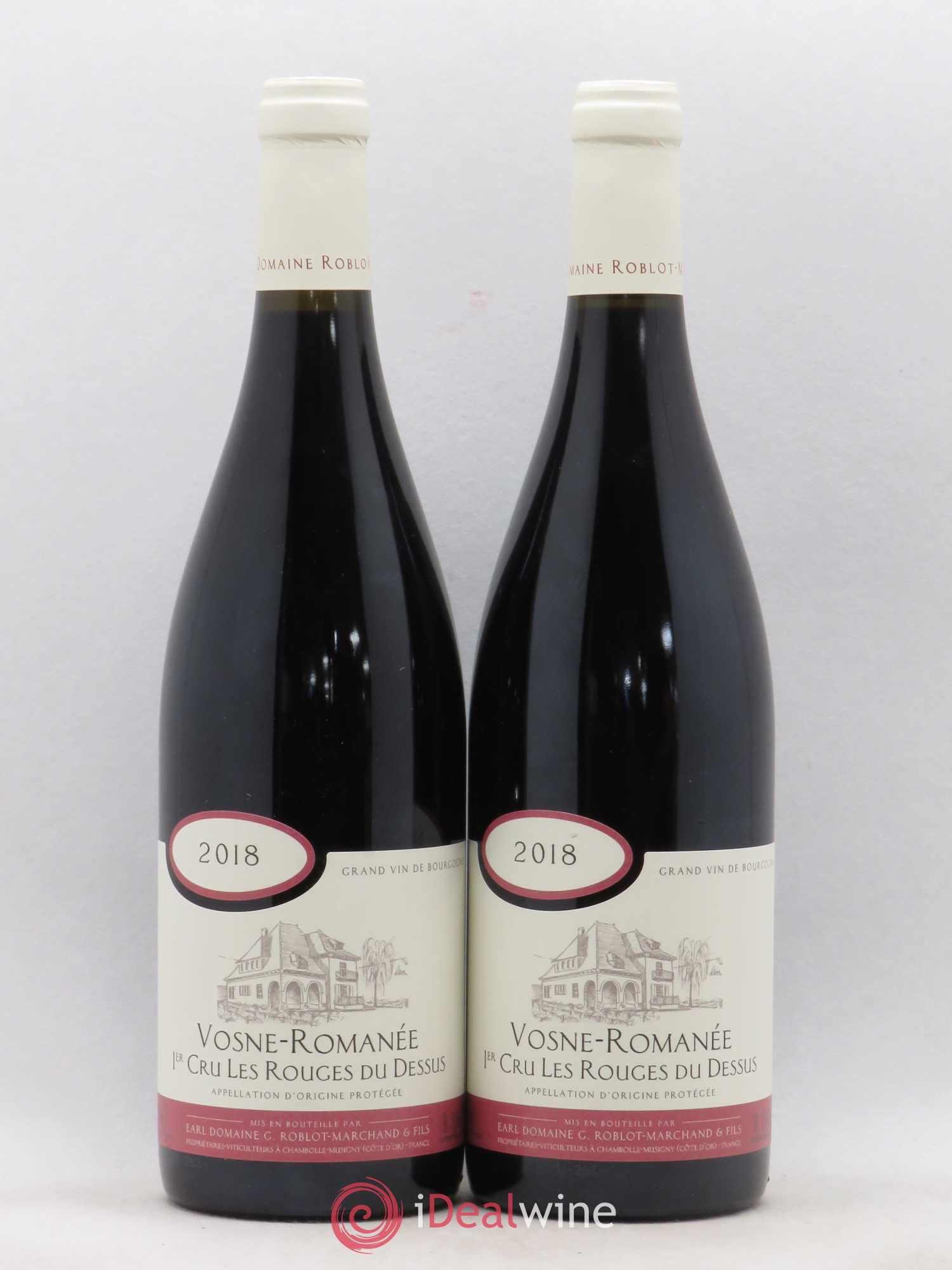 Vosne-Romanée 1er Cru Les Rouges Du Dessus Domaine Roblot Marchand 2018 - Lot of 2 bottles - 0