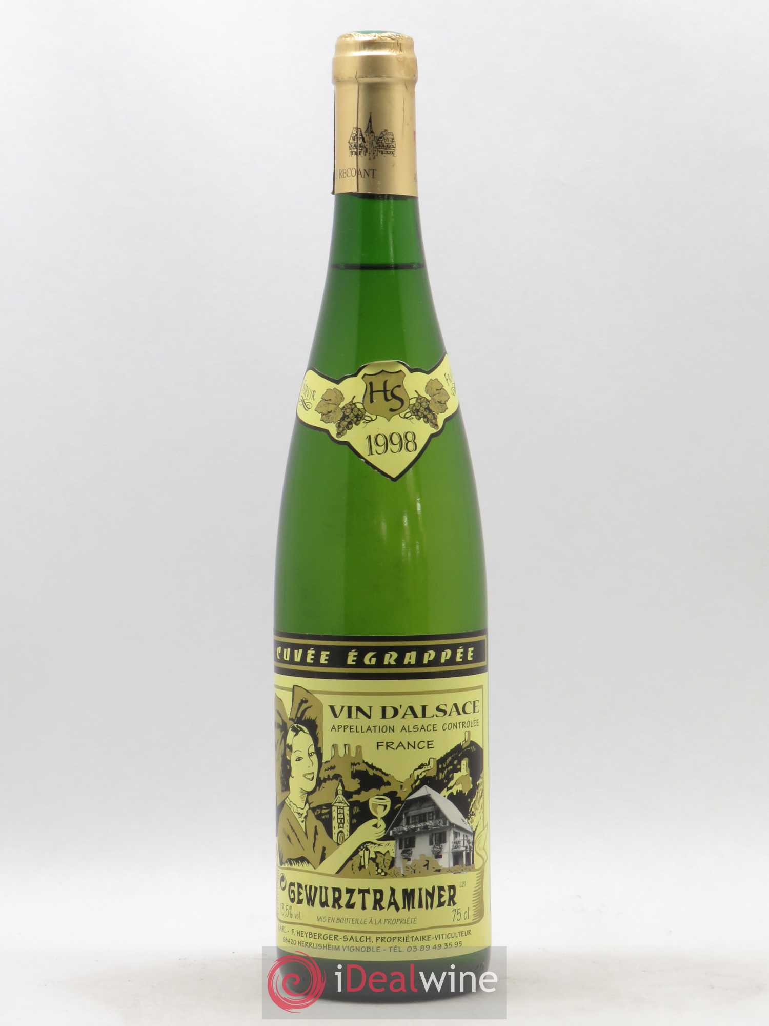 Gewurztraminer Cuvée Egrappee Heyberger Salch (sans prix de réserve) 1998 - Posten von 1 Flasche - 0