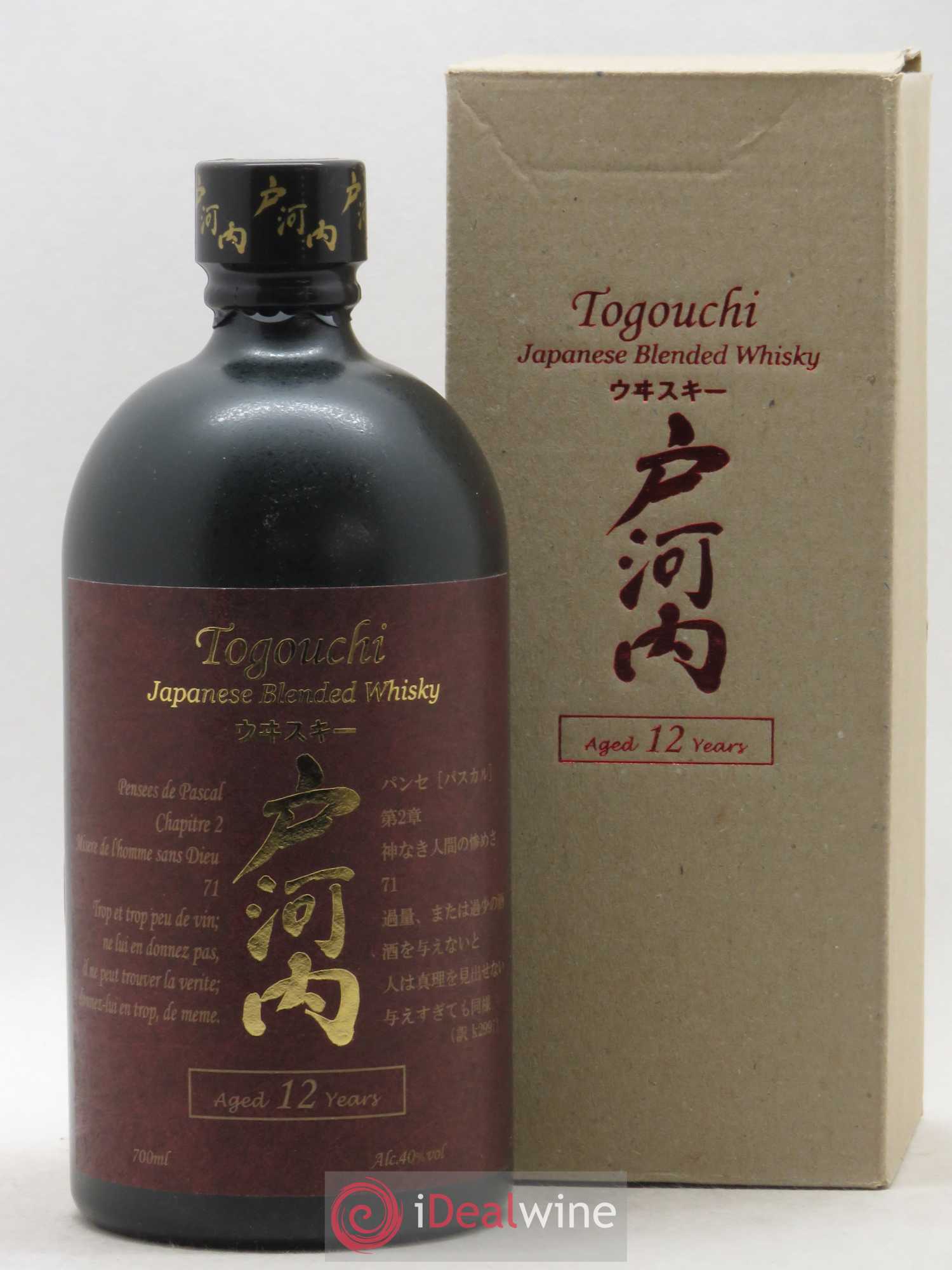 Whisky Malt et Grain Togouchi 12 ans - Posten von 1 Flasche - 1