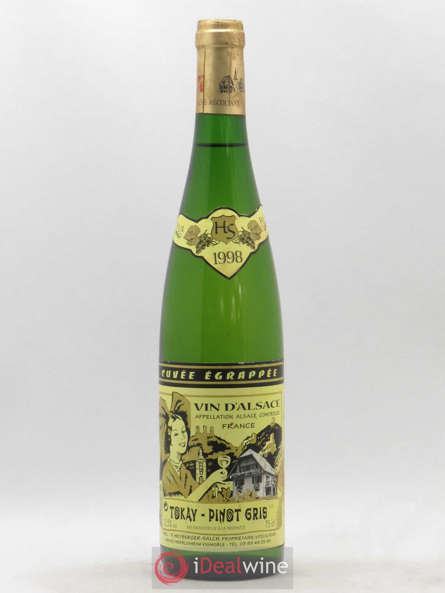 Pinot Gris Domaine Heyberger-Salch Cuvée Egrappée (sans prix de réserve) 1998 - Posten von 1 Flasche - 0