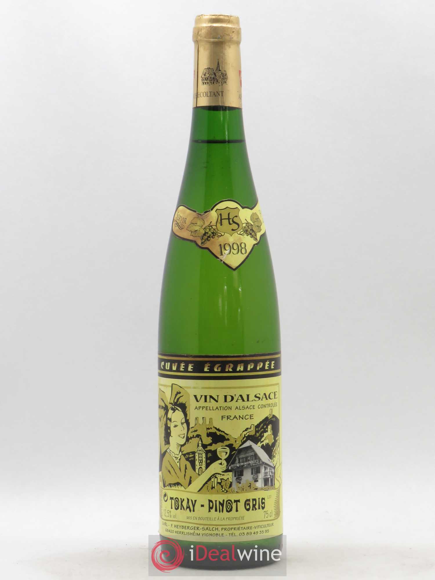 Pinot Gris Domaine Heyberger-Salch Cuvée Egrappée (sans prix de réserve) 1998 - Posten von 1 Flasche - 0