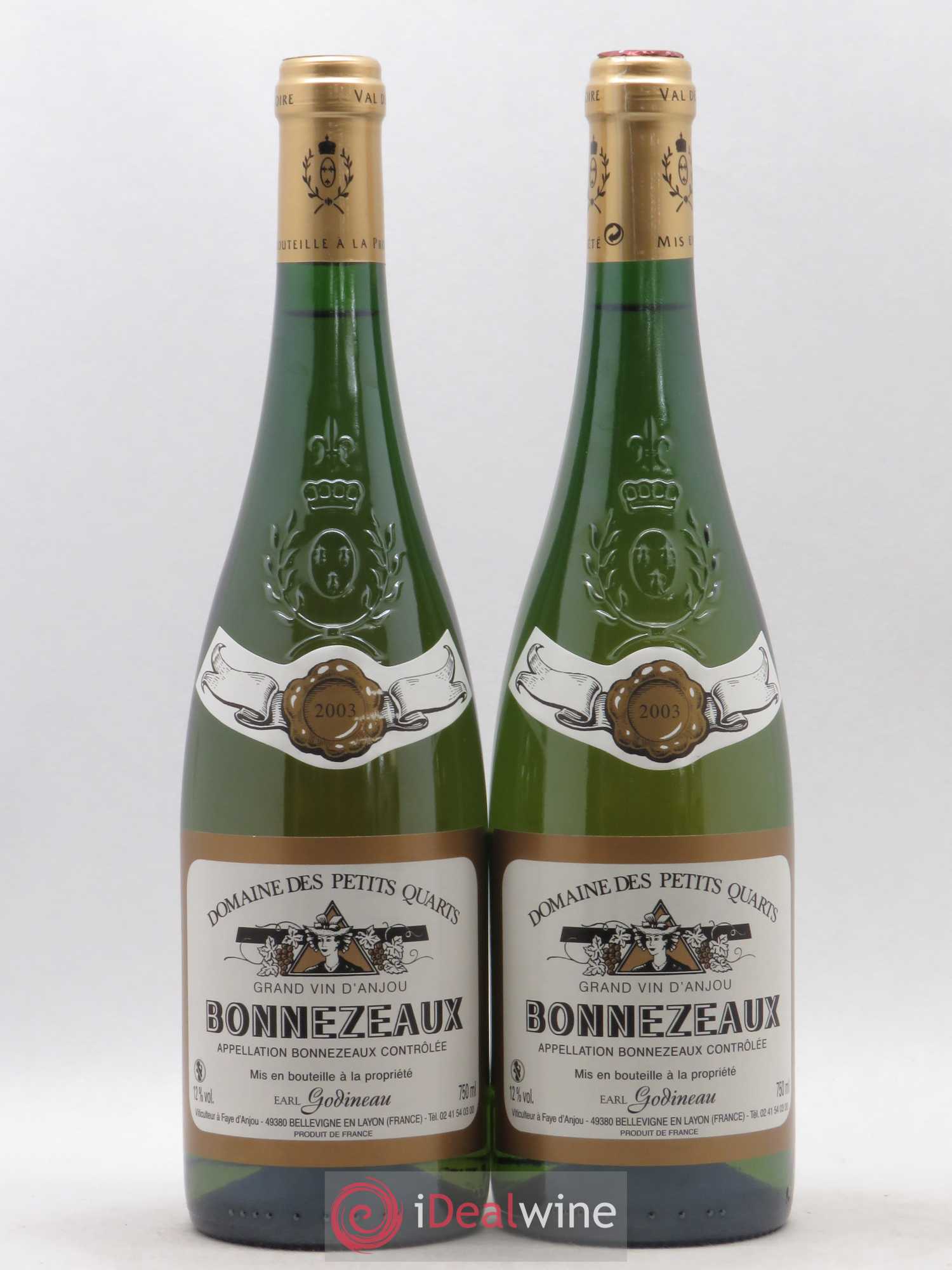 Bonnezeaux Domaine Des Petits Quarts 2003 - Lotto di 2 bottiglie - 0
