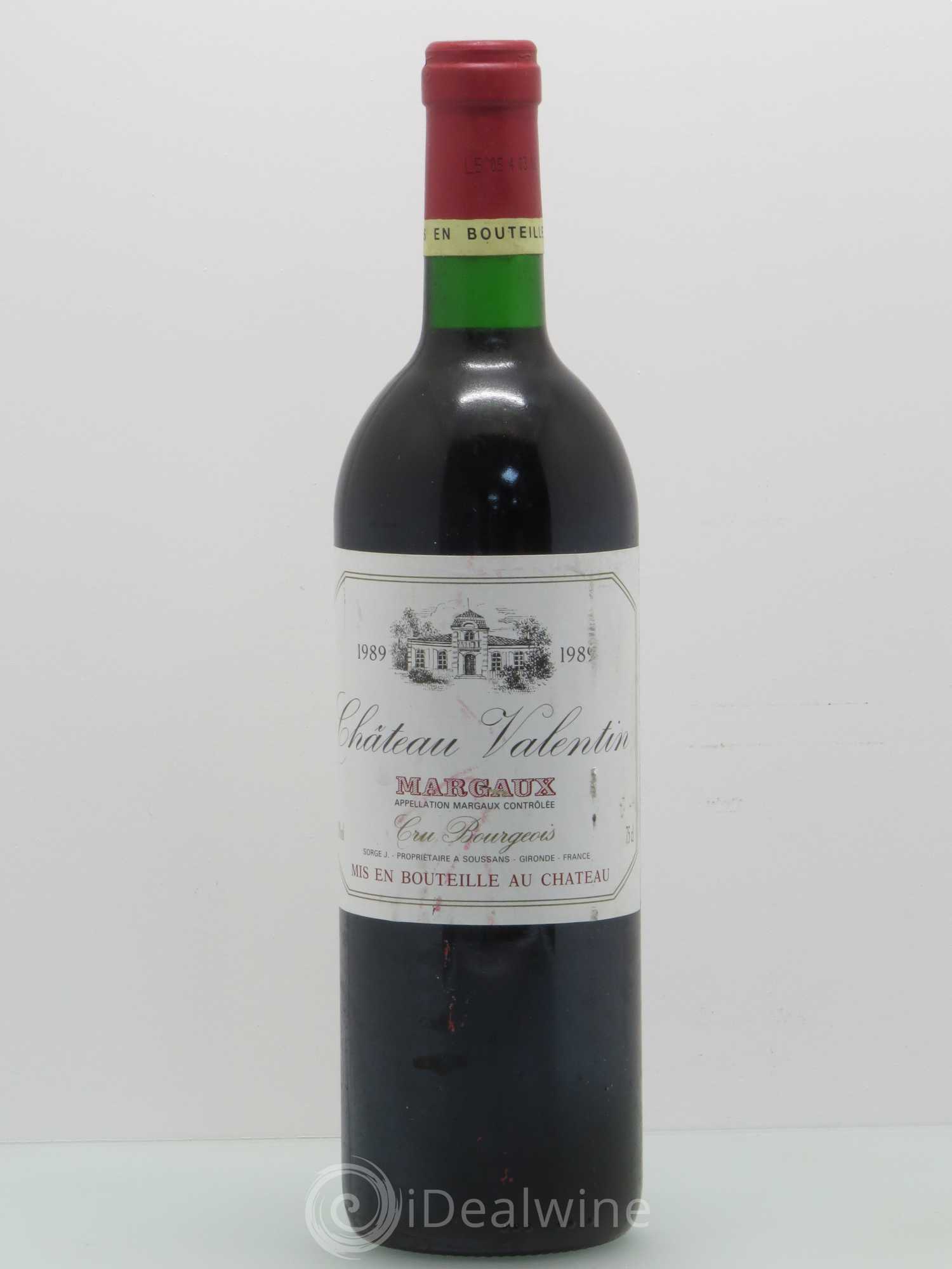 Bordeaux Château Valentin 1989 - Lot de 1 bouteille - 0