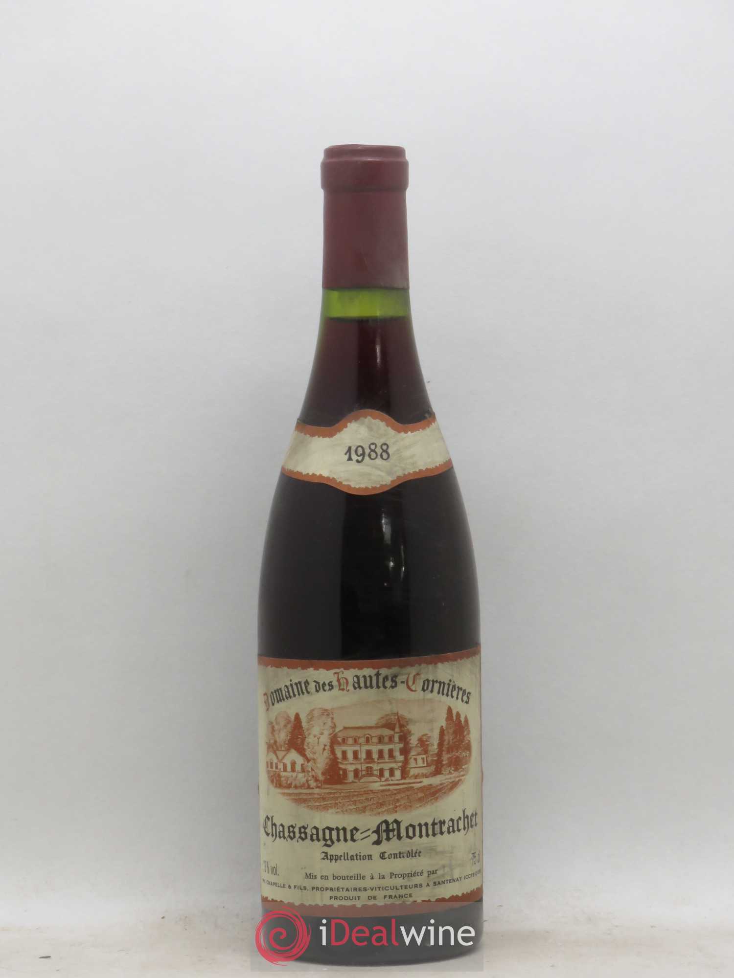 Chassagne-Montrachet Domaine des Hautes Cornières Philippe Chapelle et fils 1988 - Posten von 1 Flasche - 0