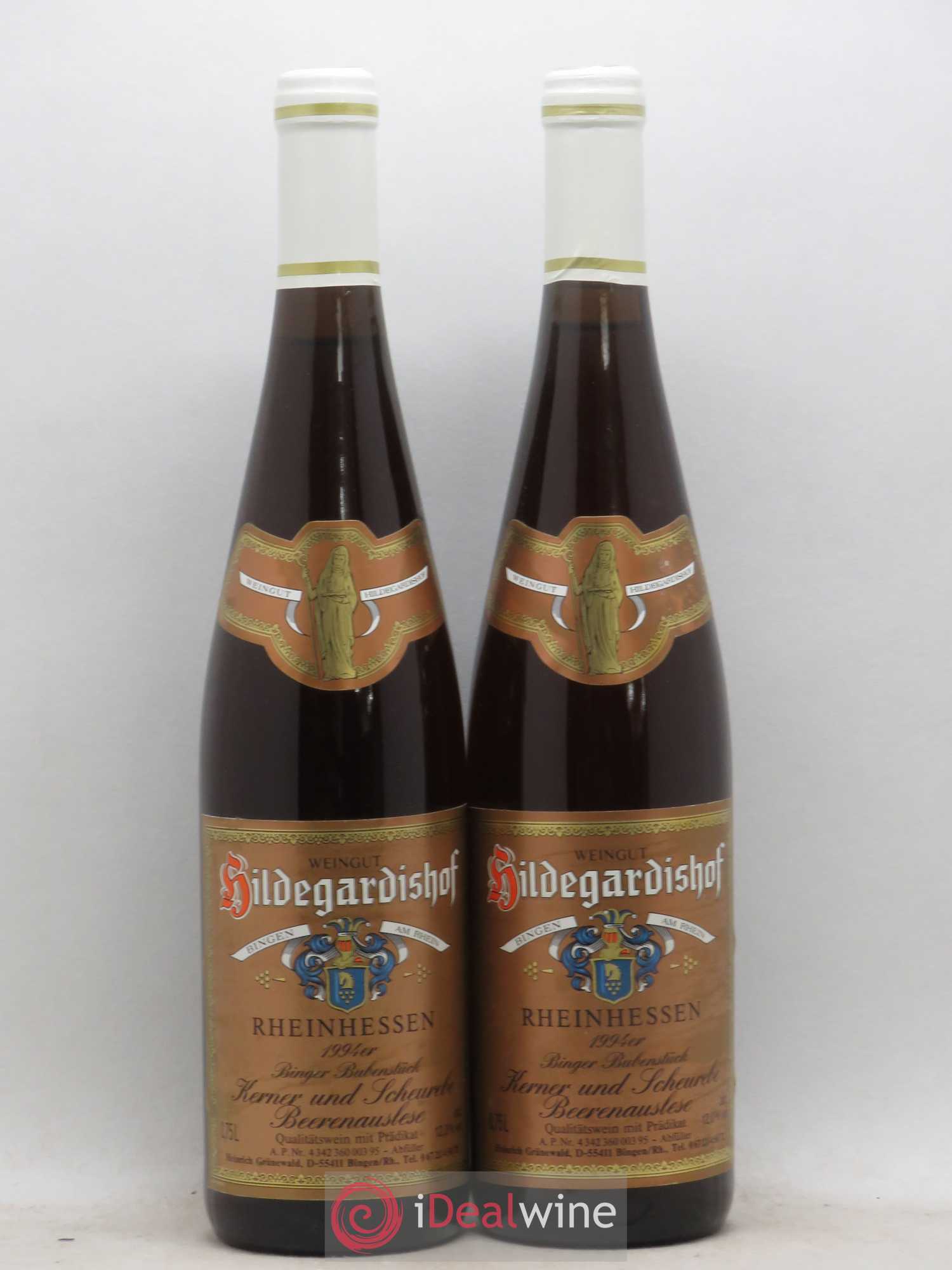 Allemagne Rheinhessen Weingut Hildegardishof Kerner Und Scheurebe Beerenauslese (sans prix de réserve) 1994 - Posten von 2 Flaschen - 0