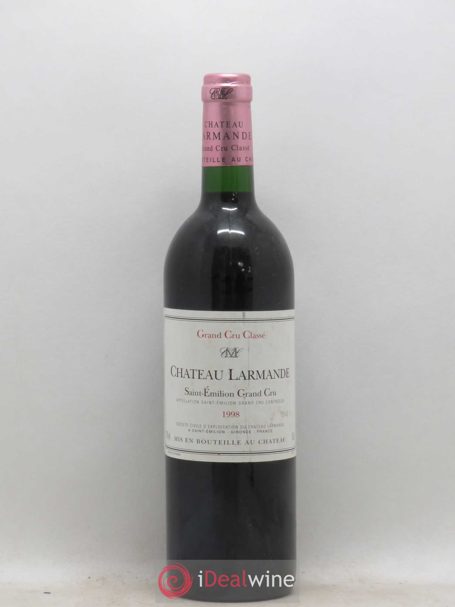 Château Larmande Grand Cru Classé 1998 - Lot de 1 bouteille - 0