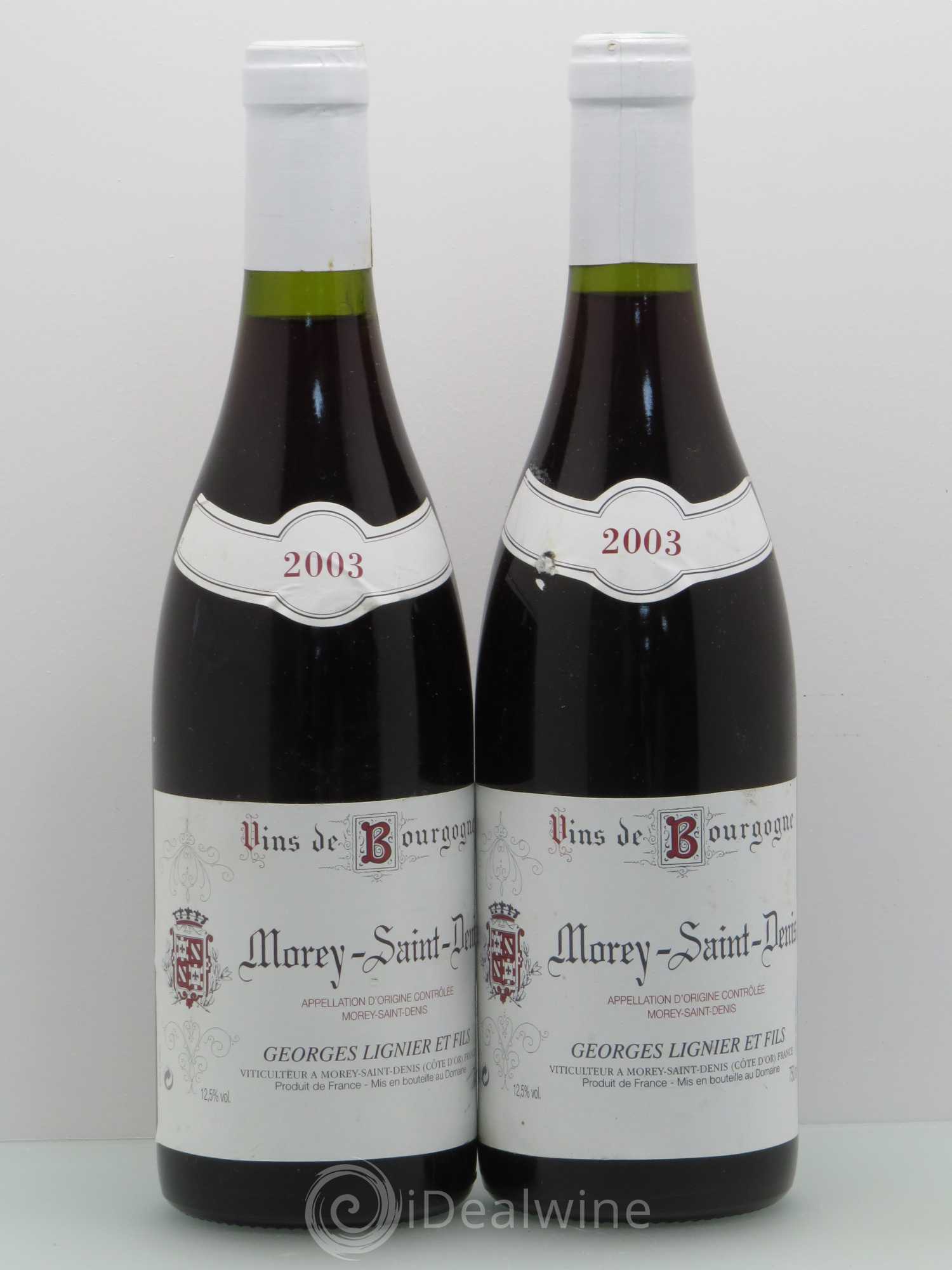 Morey-Saint-Denis 1er Cru Georges Lignier et Fils 2003 - Lot de 2 bouteilles - 0