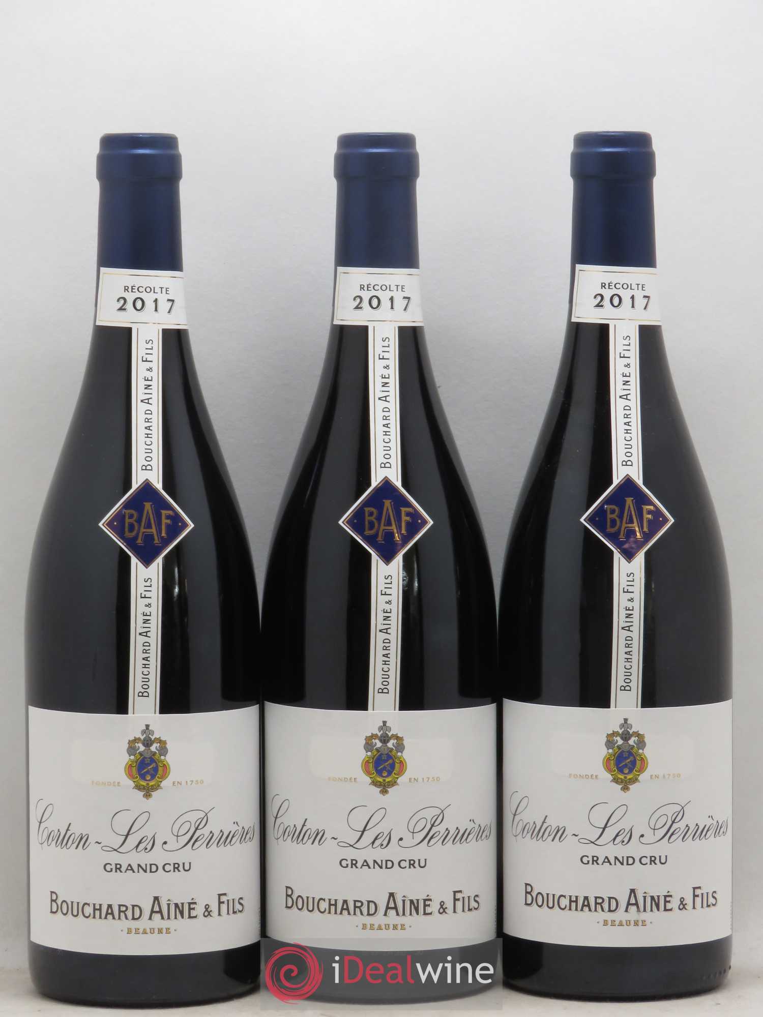 Corton Grand Cru Les Perrières Bouchard Ainé et Fils 2017 - Posten von 3 Flaschen - 0
