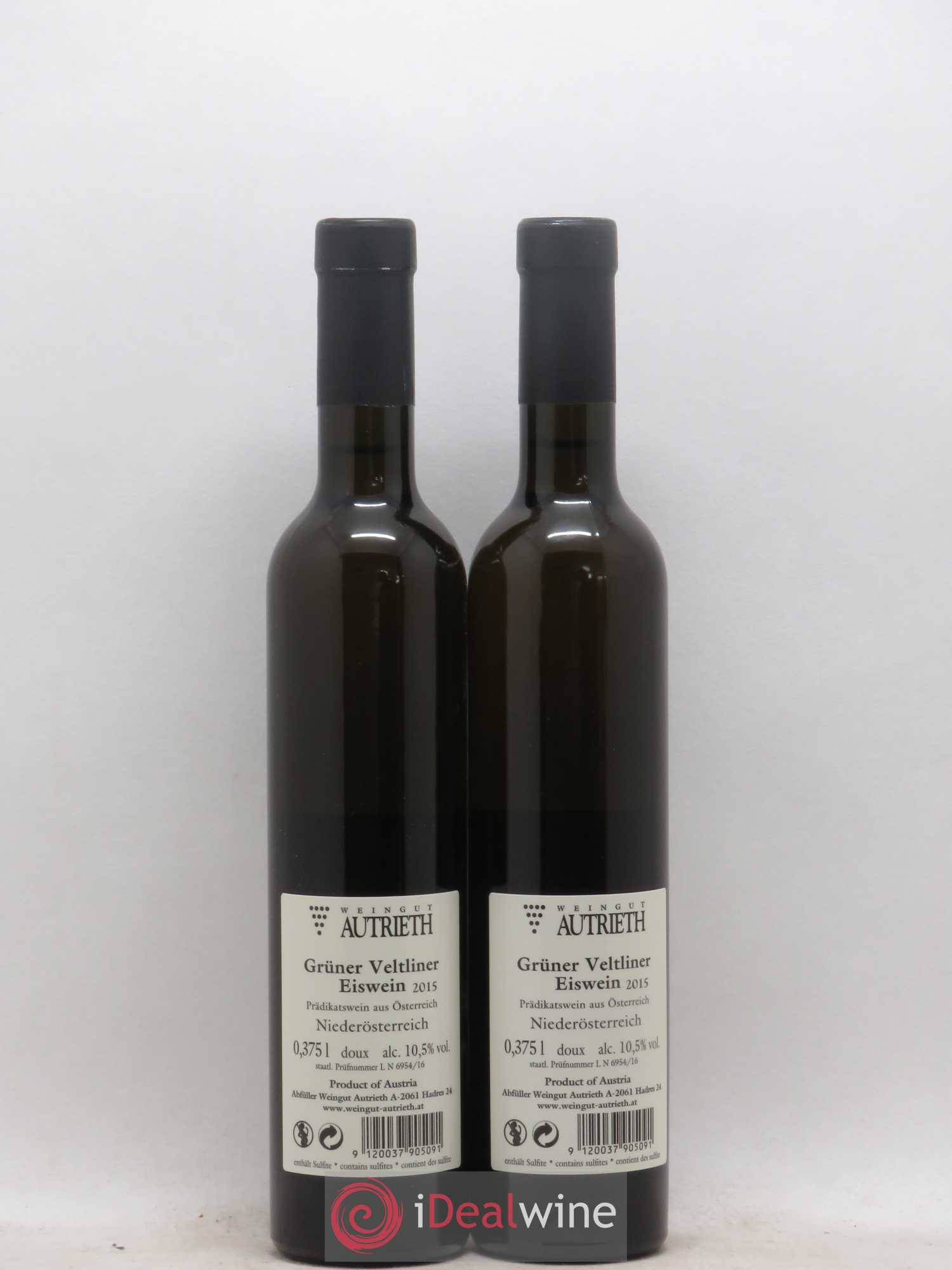 Autriche Eiswein Gruner Veltliner Weingut Autrieth (sans prix de réserve) 2015 - Posten von 2 Demi-Flaschen - 1
