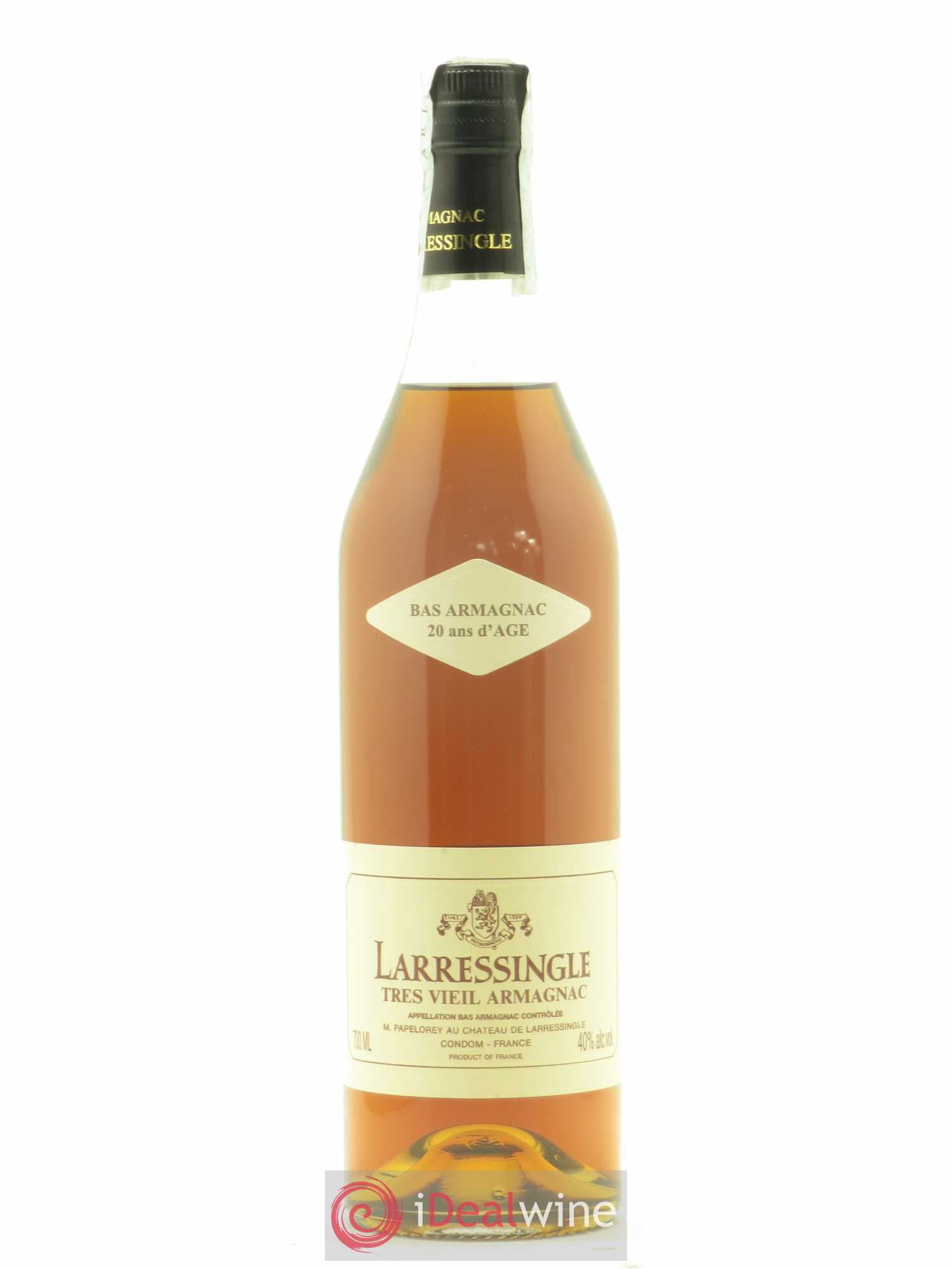 Bas-Armagnac Très Vieil Armagnac 20 ans d'age Larresingle - Lot de 1 bouteille - 1
