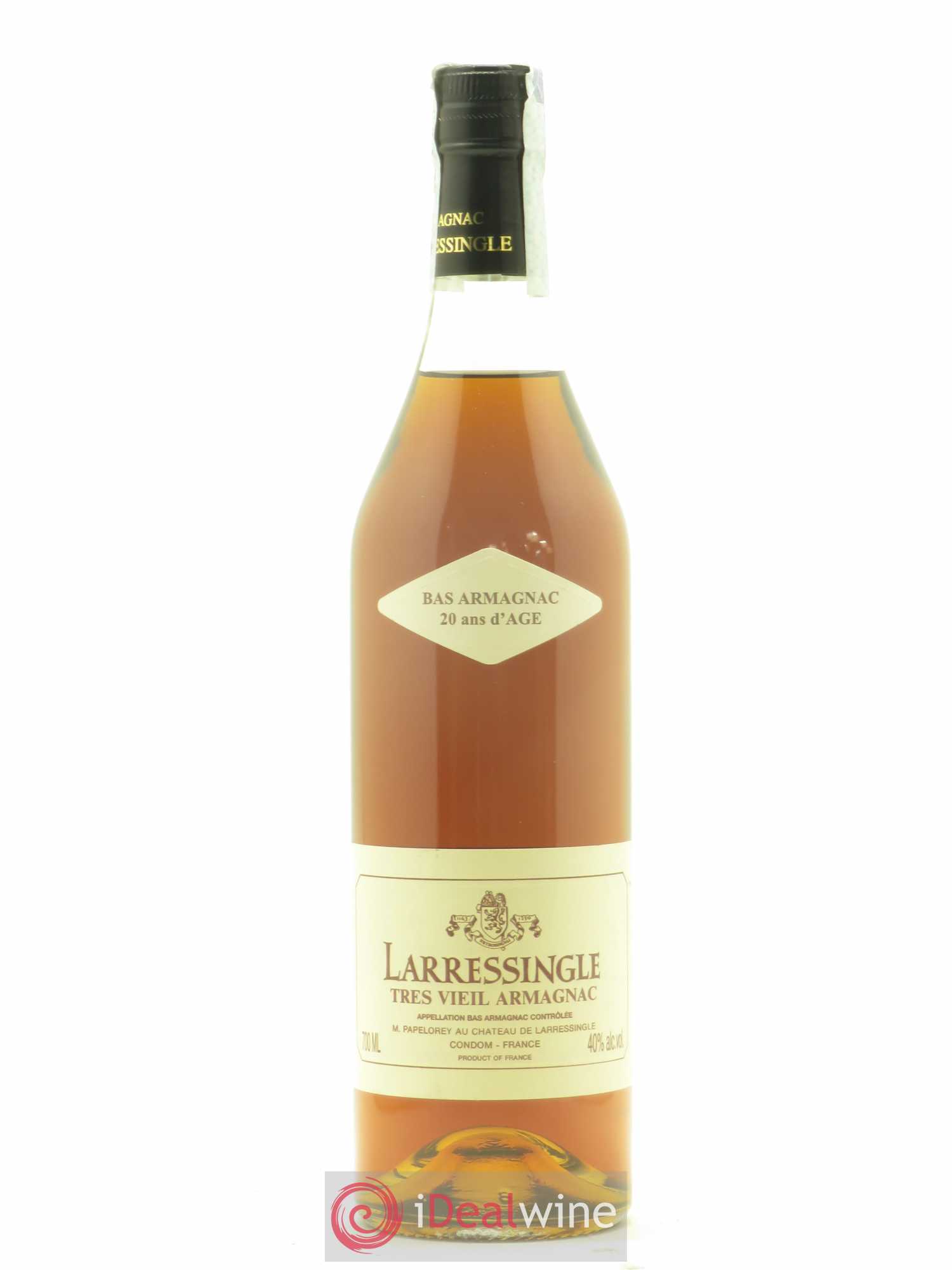 Bas-Armagnac Très Vieil Armagnac 20 ans d'age Larresingle - Lot de 1 bouteille - 1