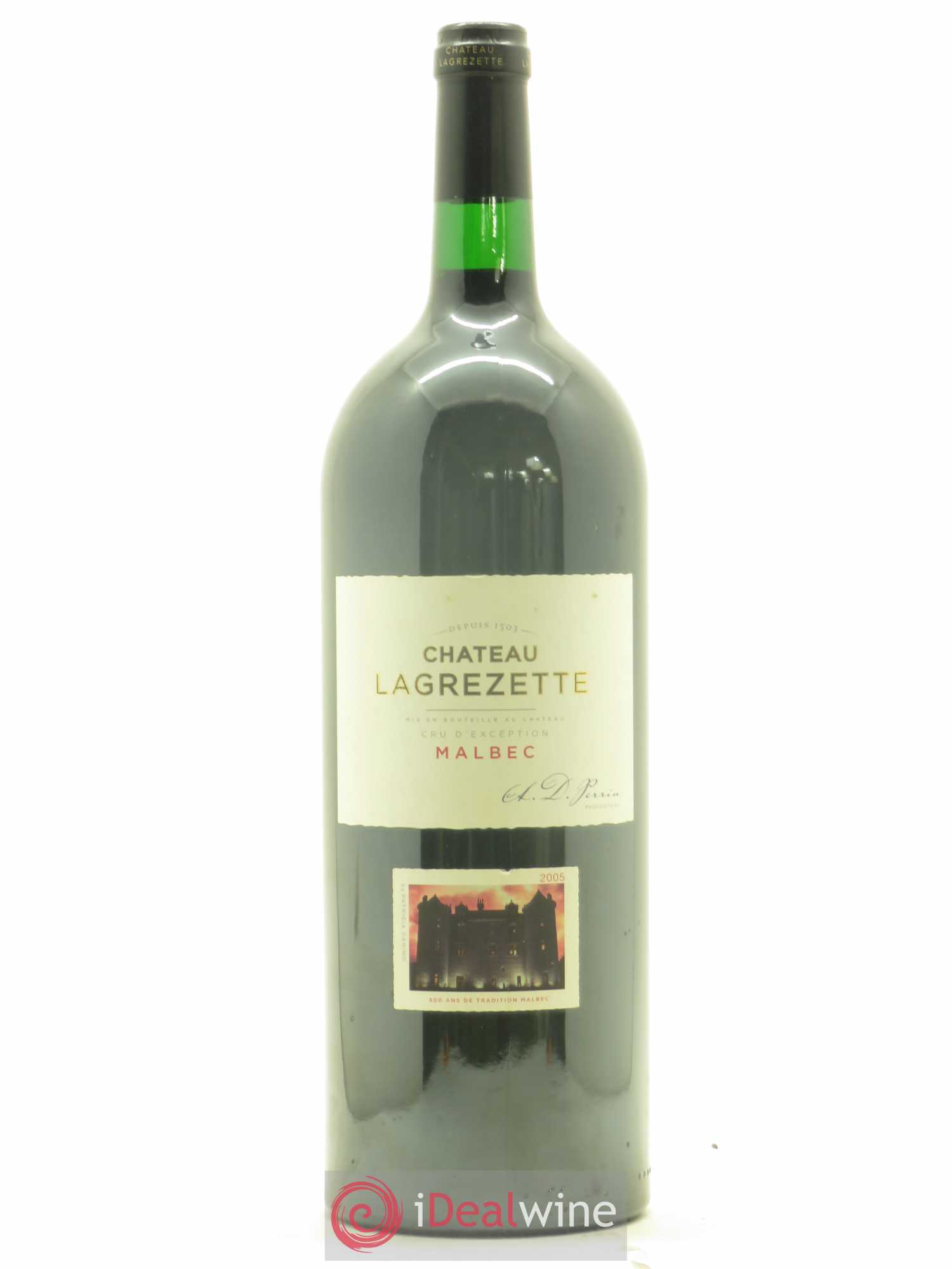 Cahors Château Lagrezette Alain Dominique Perrin 2005 - Lot de 1 magnum - 0