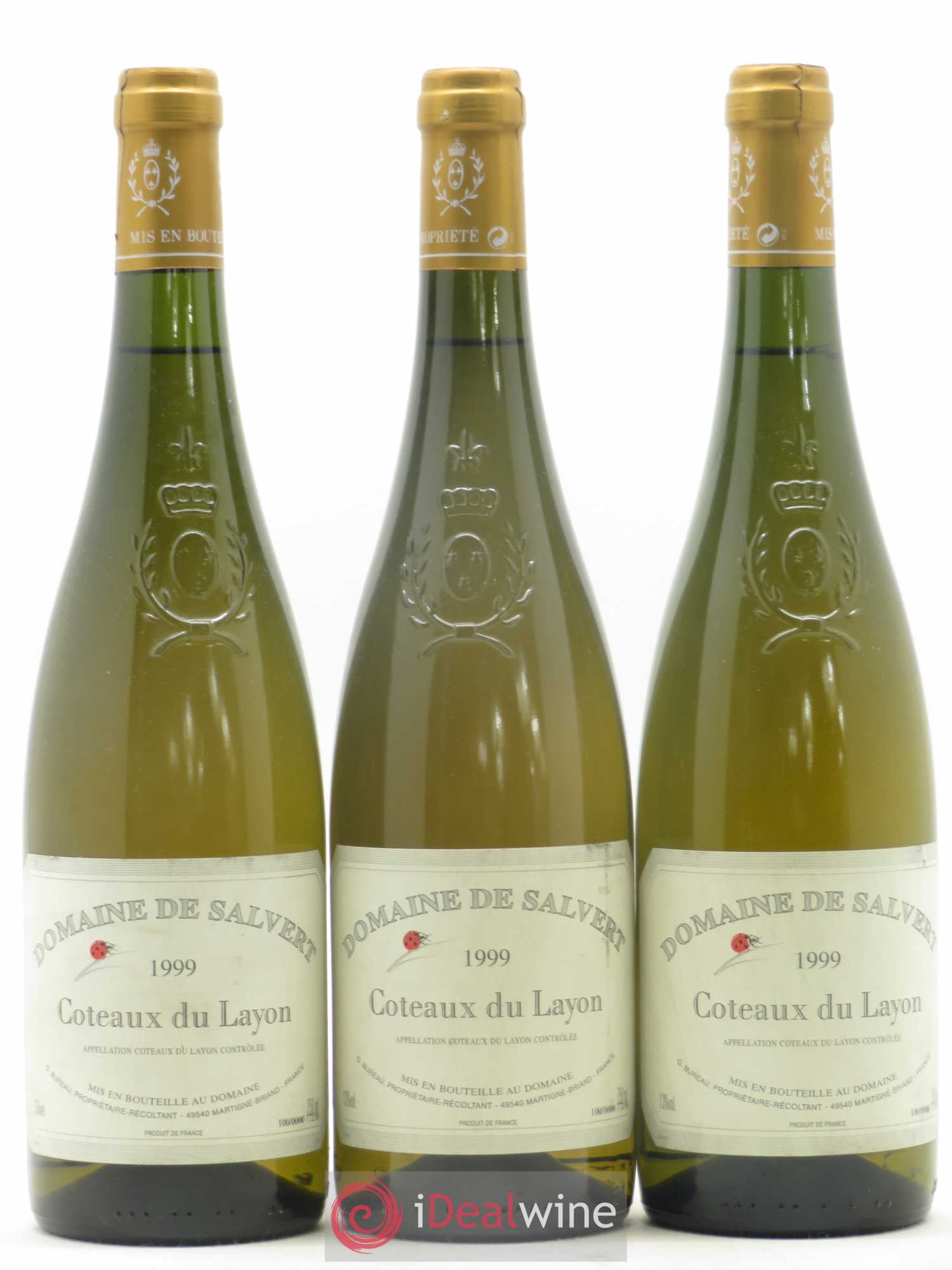 Coteaux du Layon Domaine Salvert 1999 - Lotto di 3 bottiglie - 0