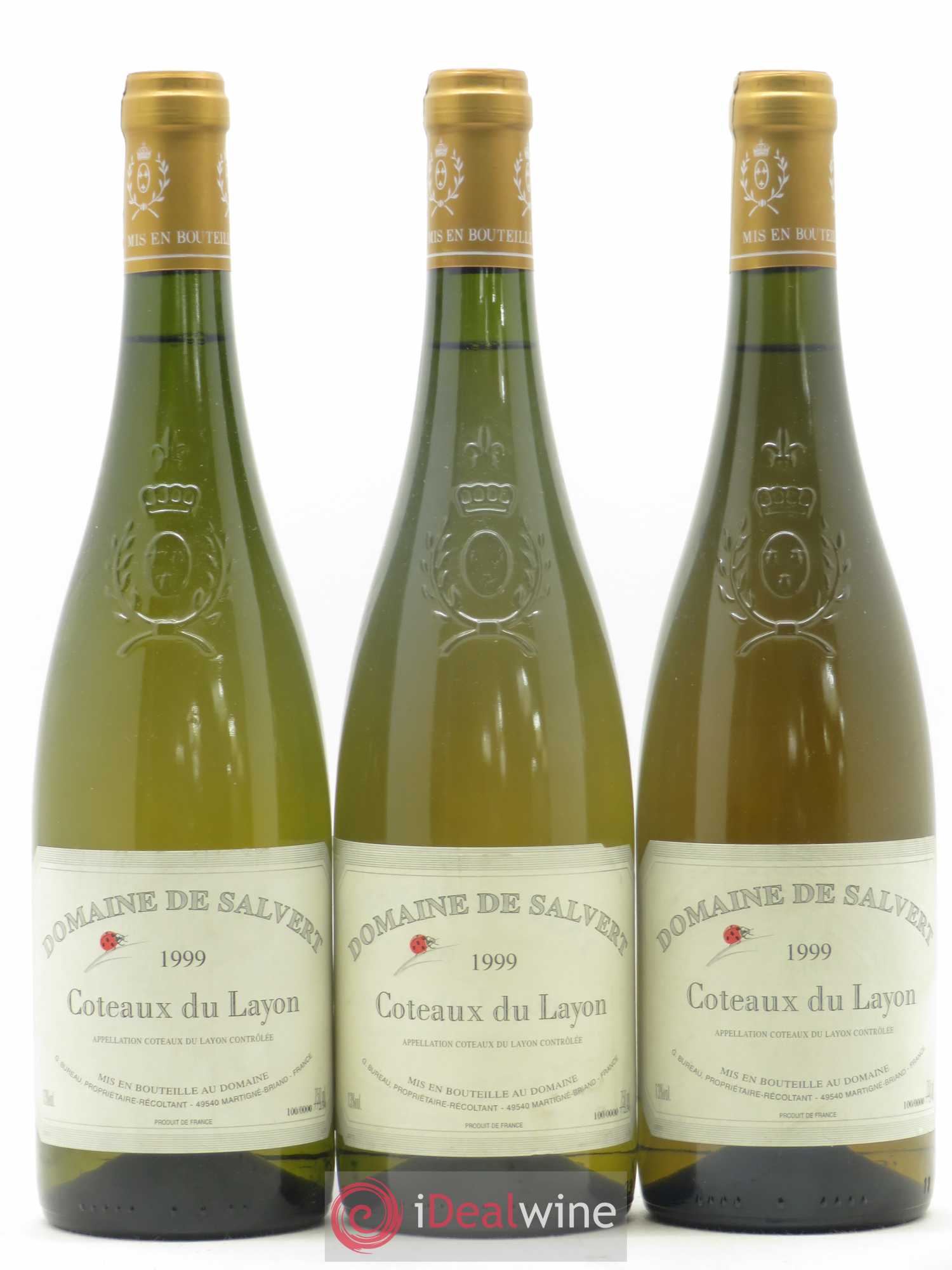 Coteaux du Layon Domaine Salvert 1999 - Lotto di 3 bottiglie - 0