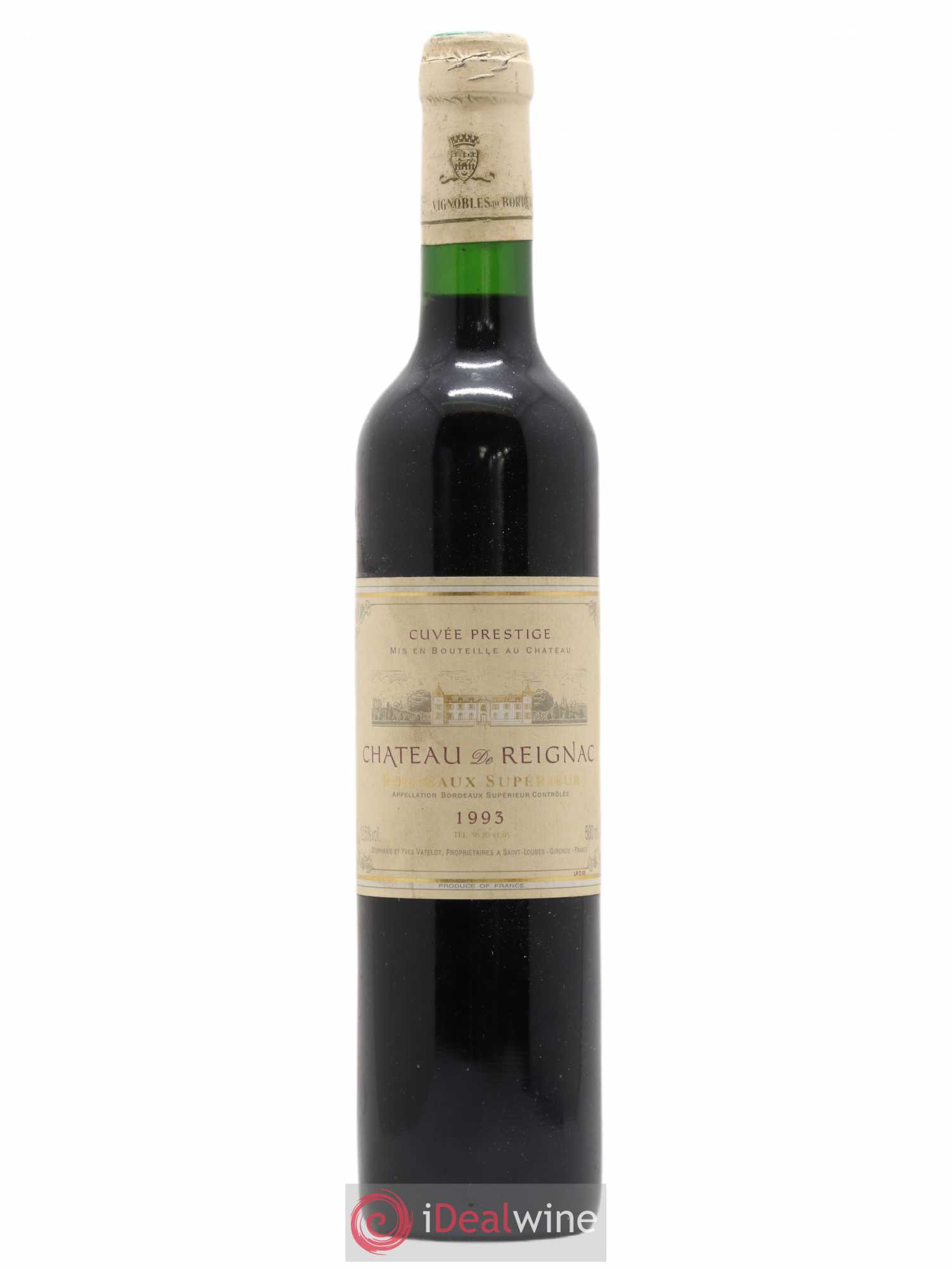 Château de Reignac Second Vin cuvée Prestige 50cl (sans prix de réserve) 1993 - Posten von 1 Flasche - 0