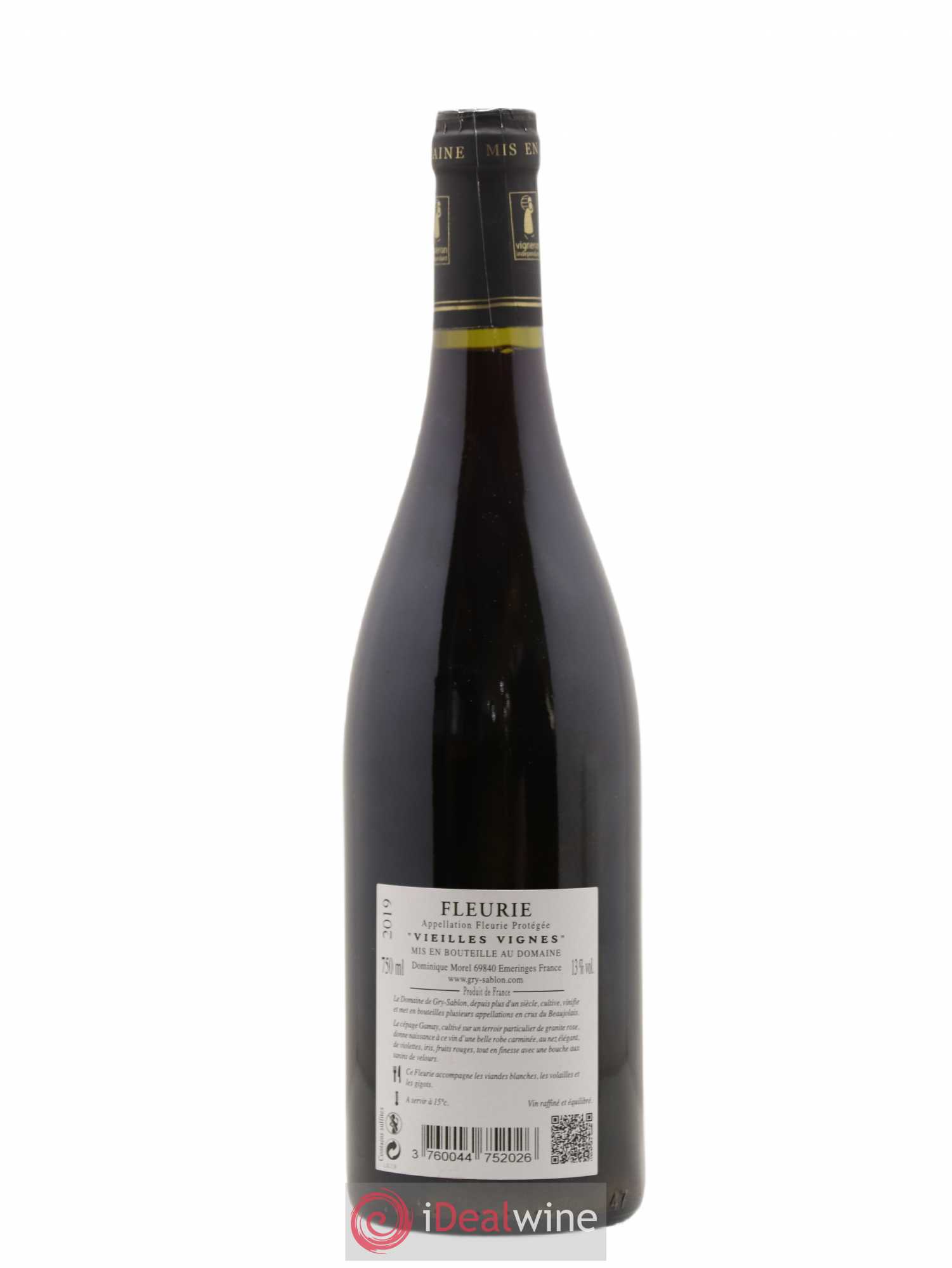 Fleurie Vieilles Vignes Gry Sablon (sans prix de réserve) 2019 - Posten von 1 Flasche - 1