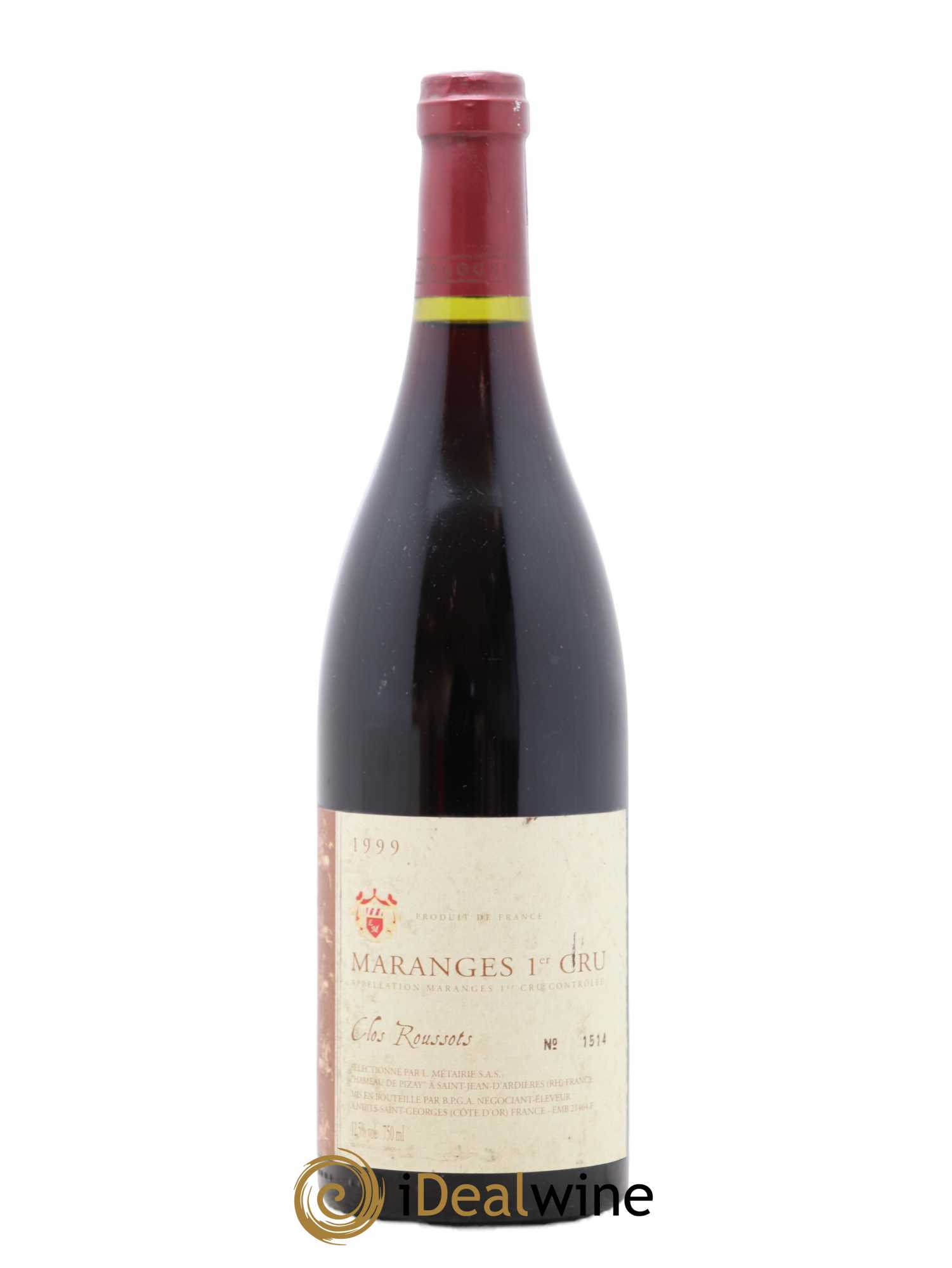 Maranges 1er Cru Clots Roussots Bpga 1999 - Lot de 1 bouteille - 0