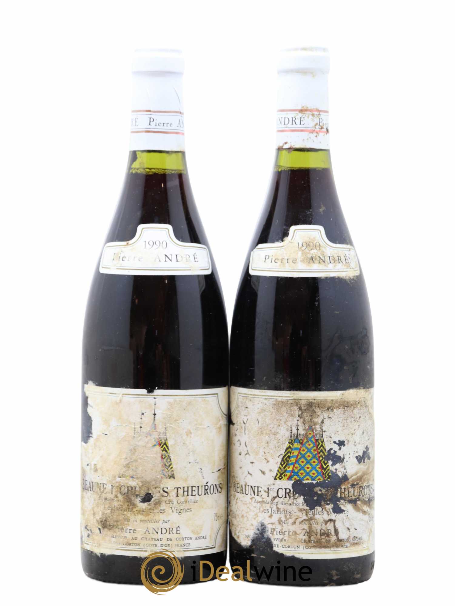 Beaune 1er Cru Les Theurons Les Jarlots Vieilles Vignes Domaine Pierre Andre 1990 - Posten von 2 Flaschen - 0
