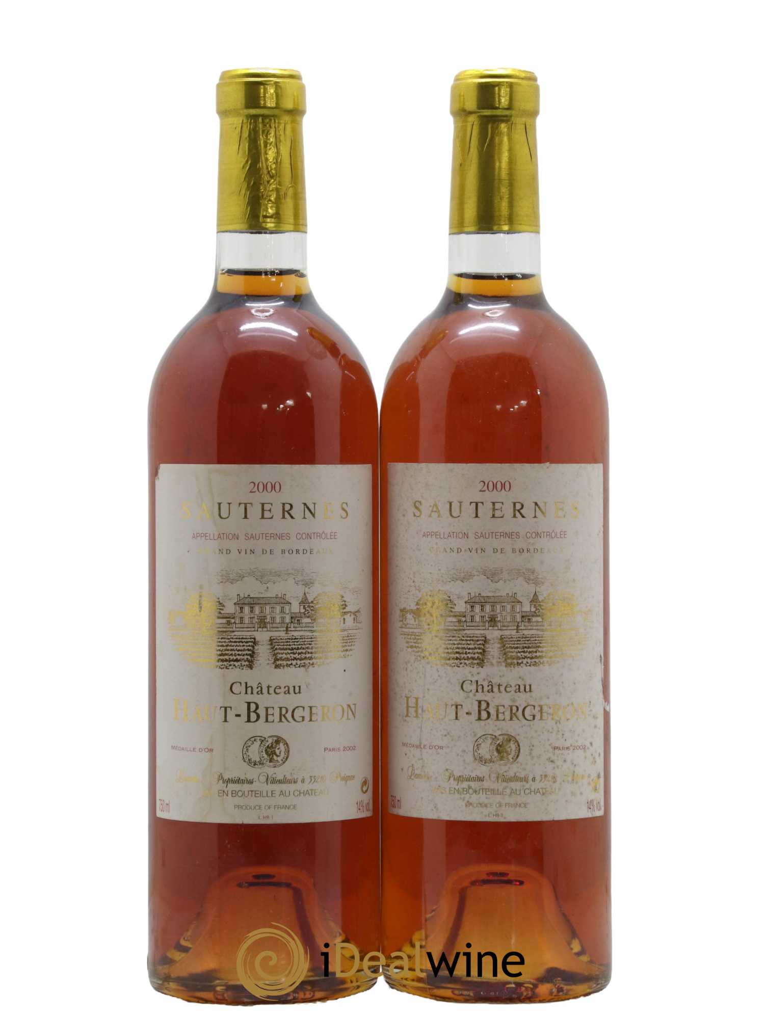 Château Haut-Bergeron 2000 - Lotto di 2 bottiglie - 0