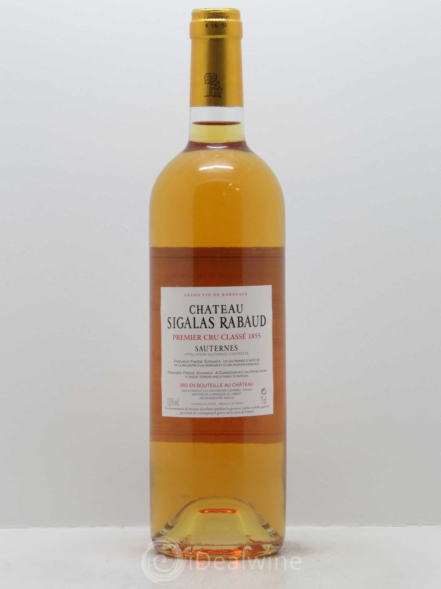 Château Sigalas Rabaud 1er Grand Cru Classé 2005 - Lotto di 1 bottiglia - 1