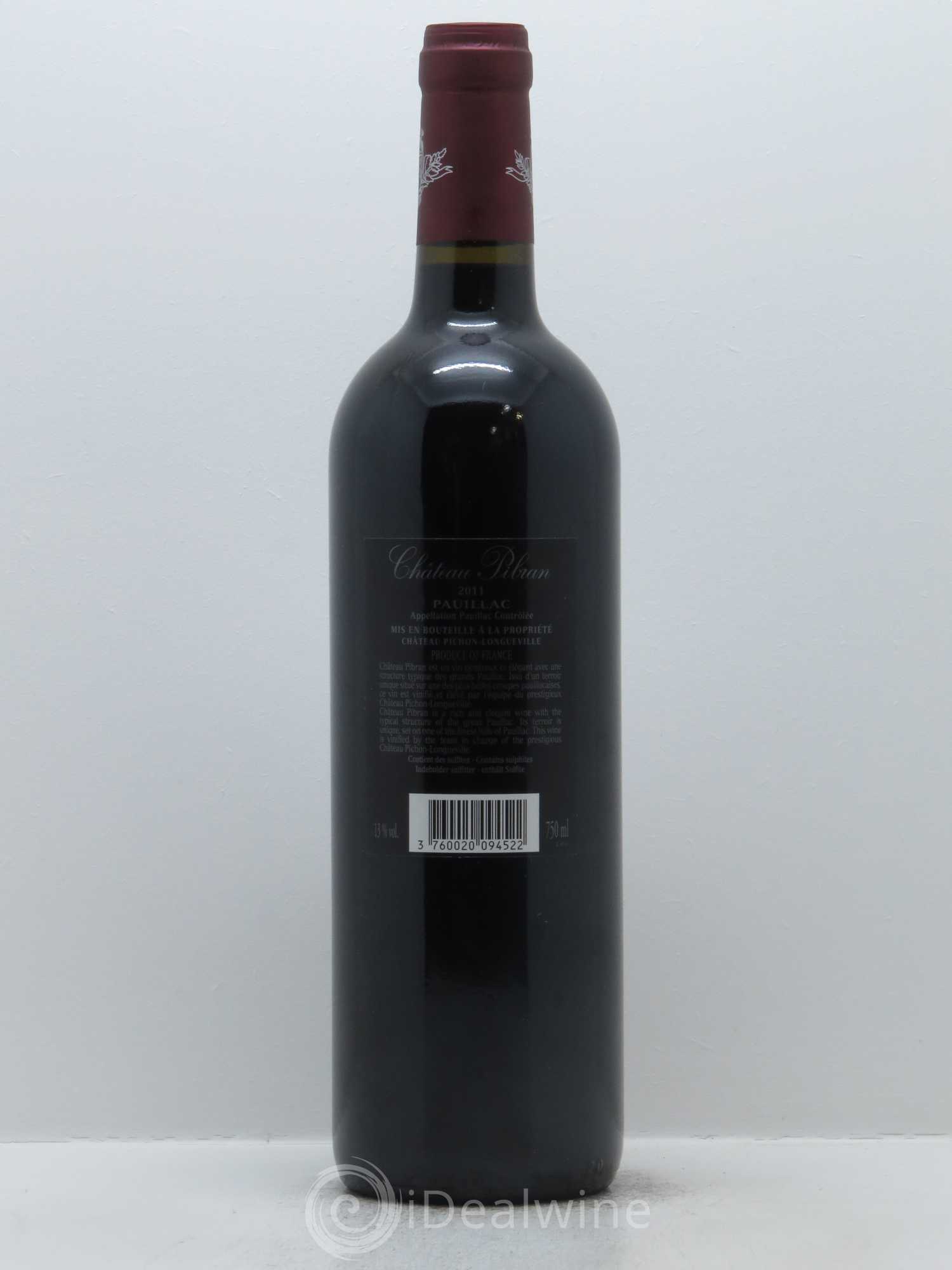 Château Pibran 2011 - Lot de 1 bouteille - 1